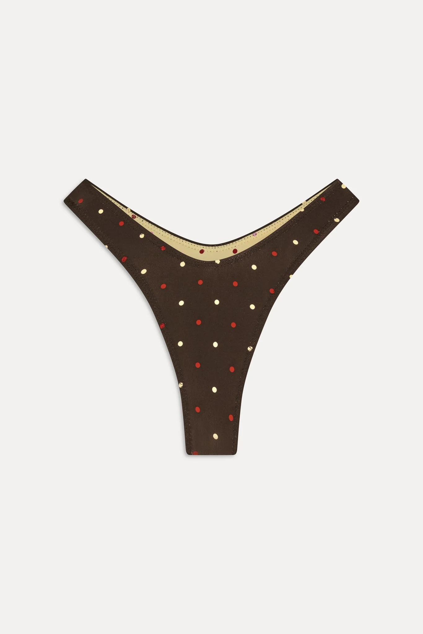Full Moon Reversible Satin Bikini Bottom - Honey Bug