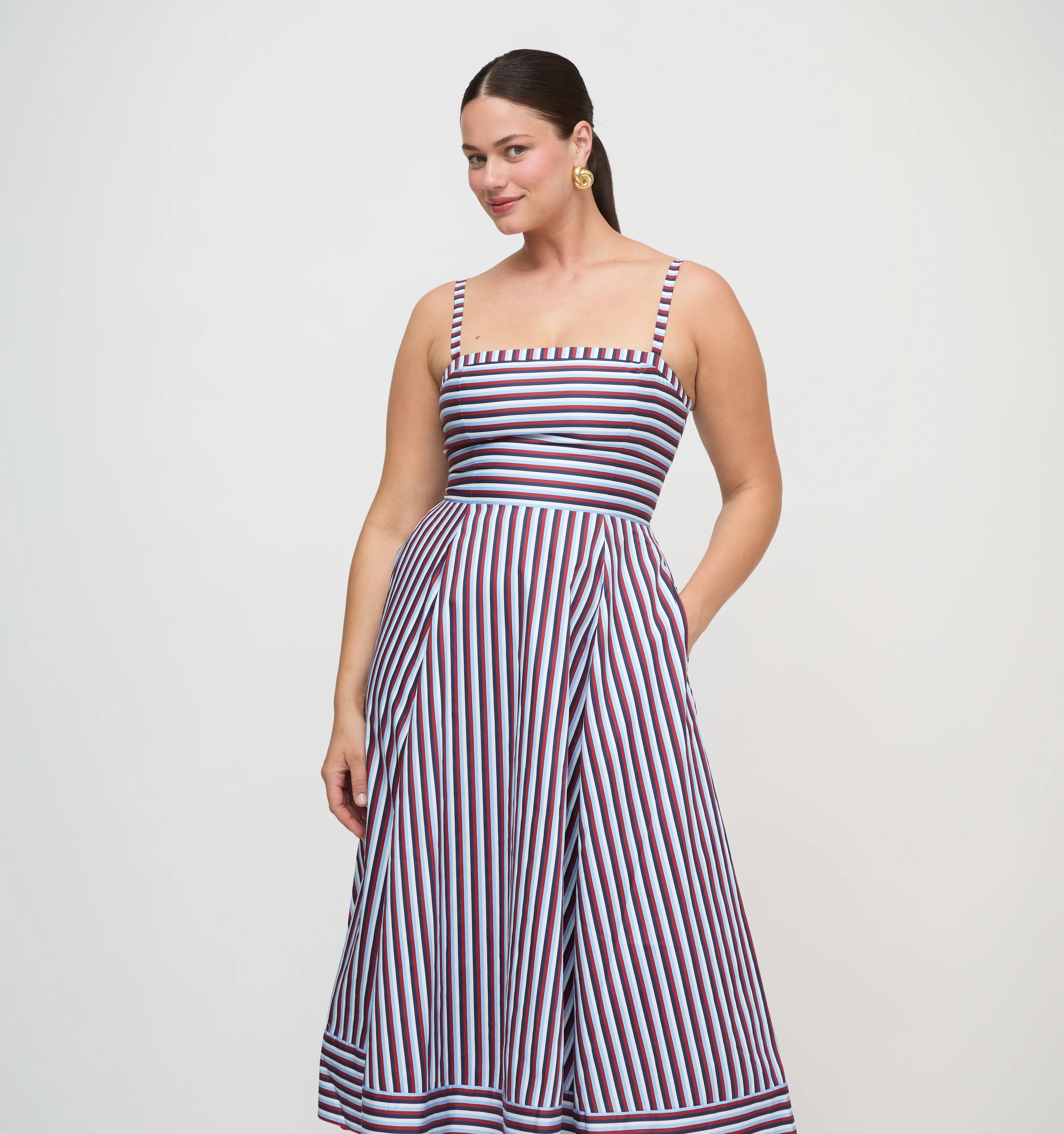 The Margot Dress - Firecracker Stripe