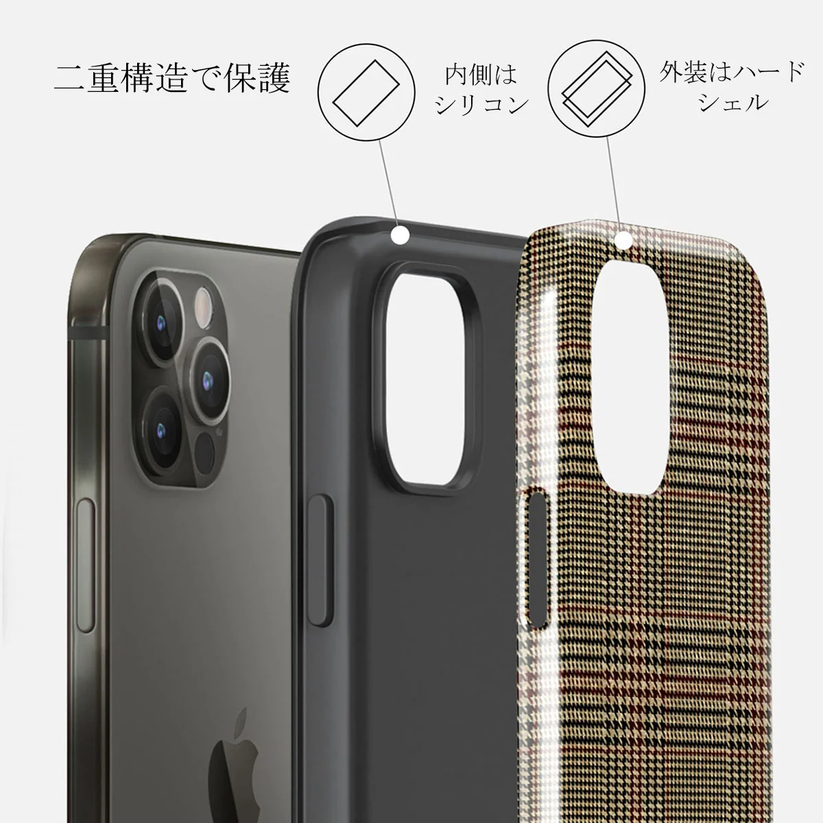 Favorite Coat - Plaid iPhone 12 Pro ケース