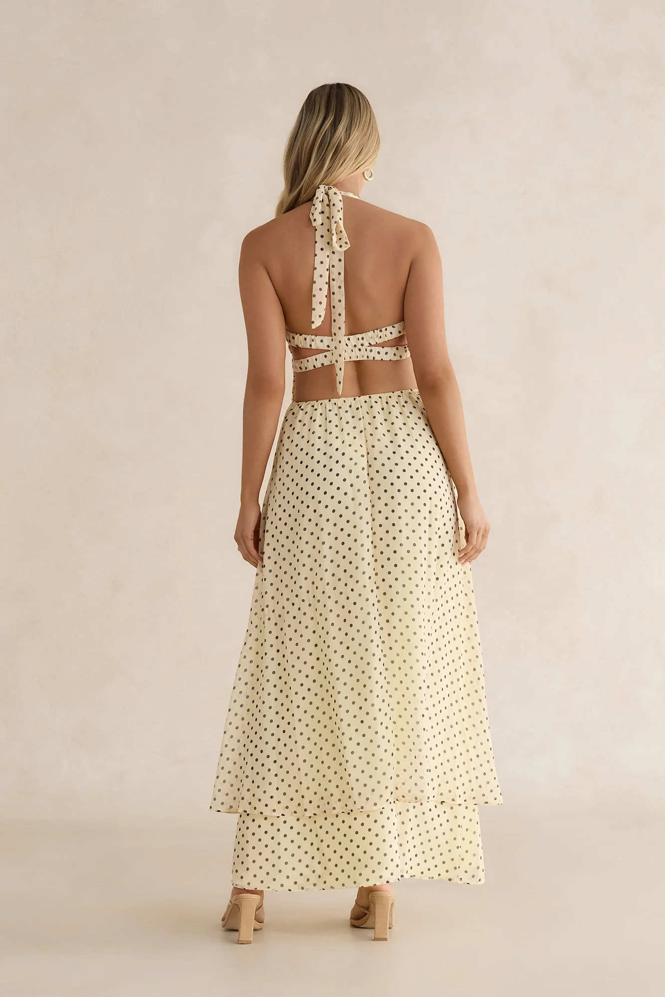 Sorbet Soiree Halter Maxi Dress Yellow