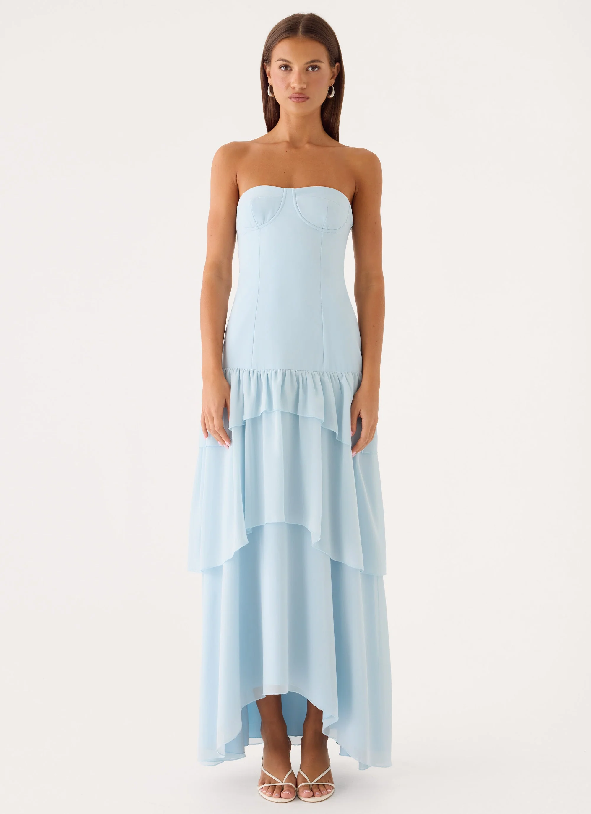 Sharn Strapless Maxi Dress - Blue