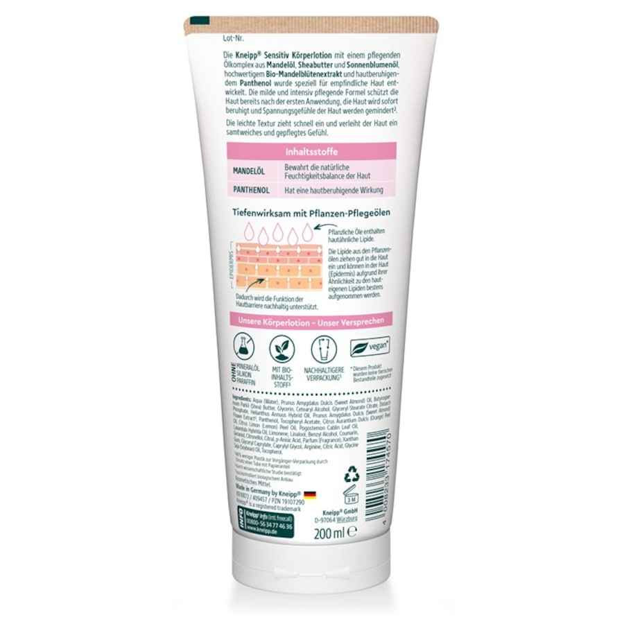 Kneipp Pielęgnacja ciała Wrażliwy balsam do ciała