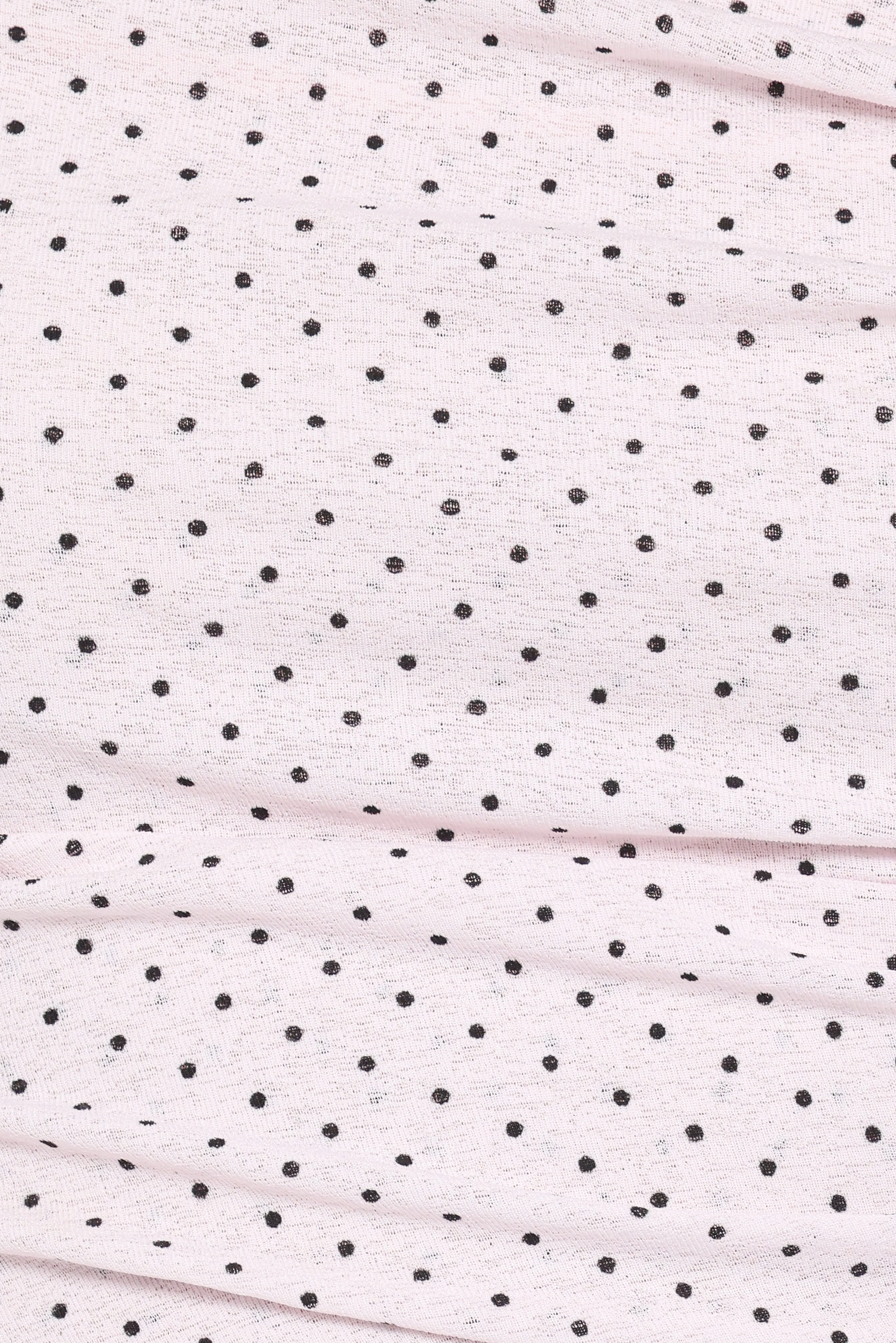 Aaron Off Shoulder Top - Pale Pink Dot