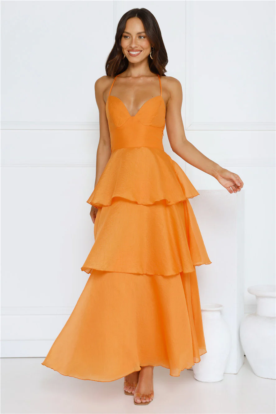 Sunset Waltz Maxi Dress Orange