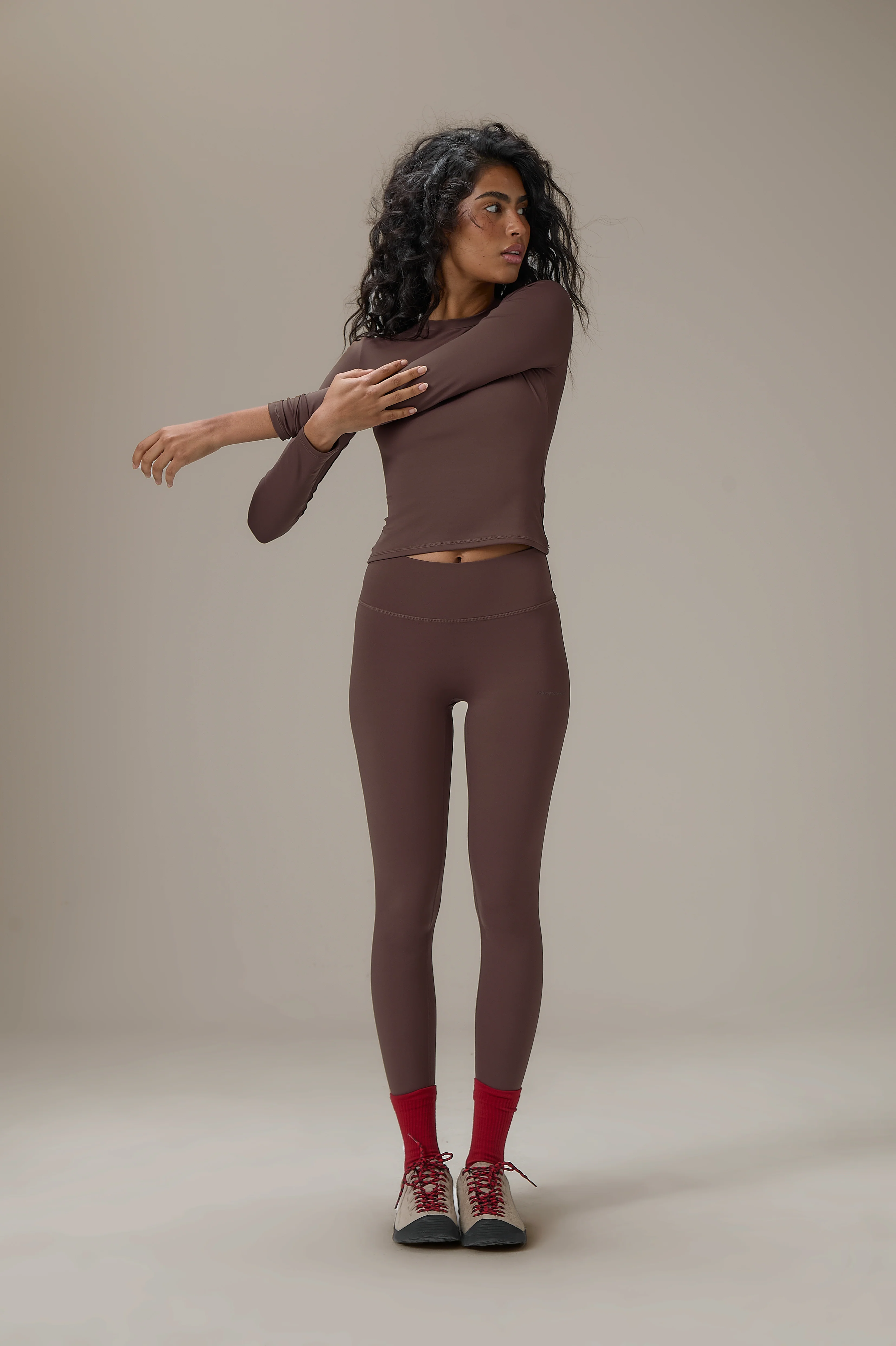 Soft Active Long Sleeve in Brown