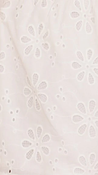 Vika Top - White Flower Embroidery - luluinthesky