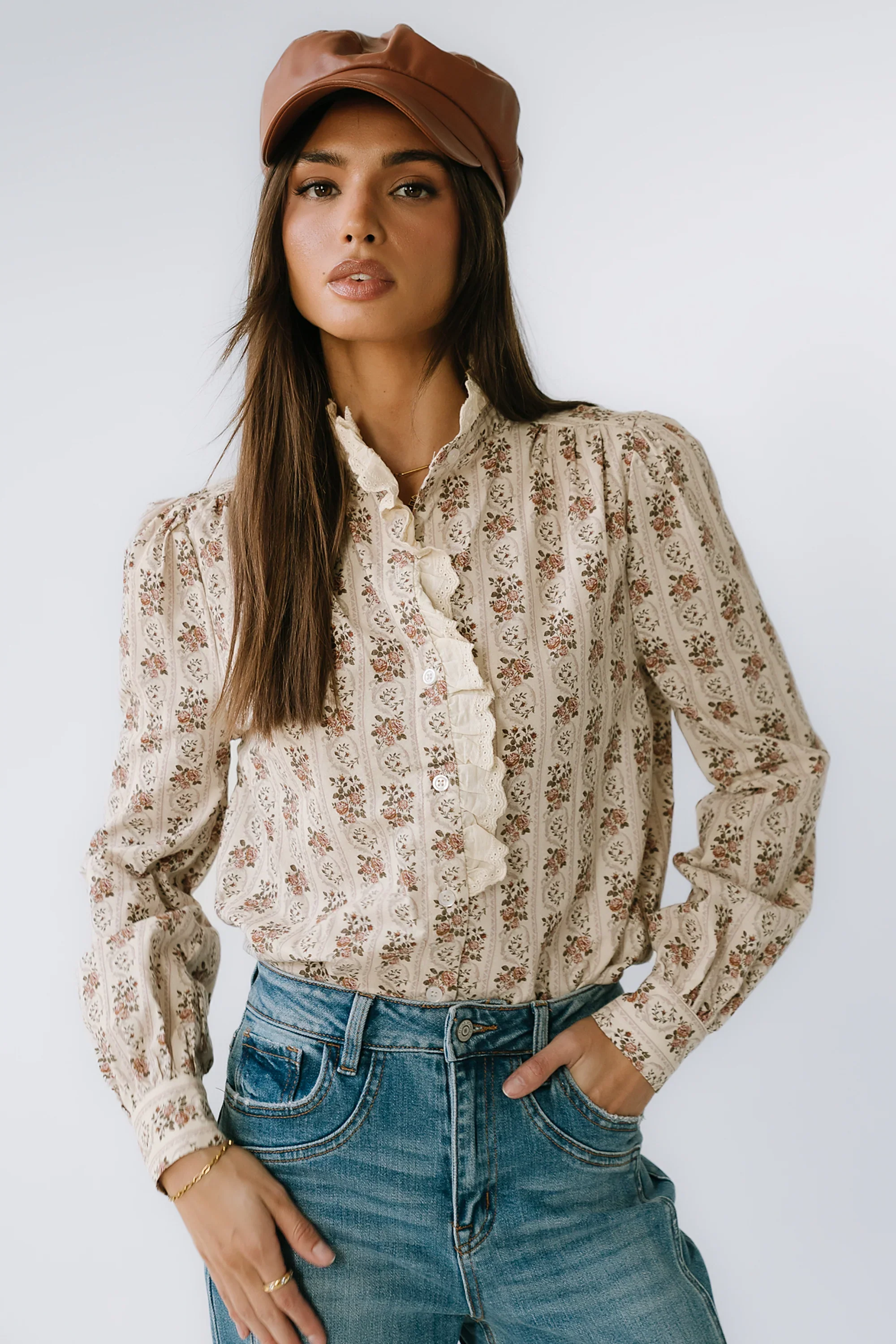 Markel Lace Trim Blouse