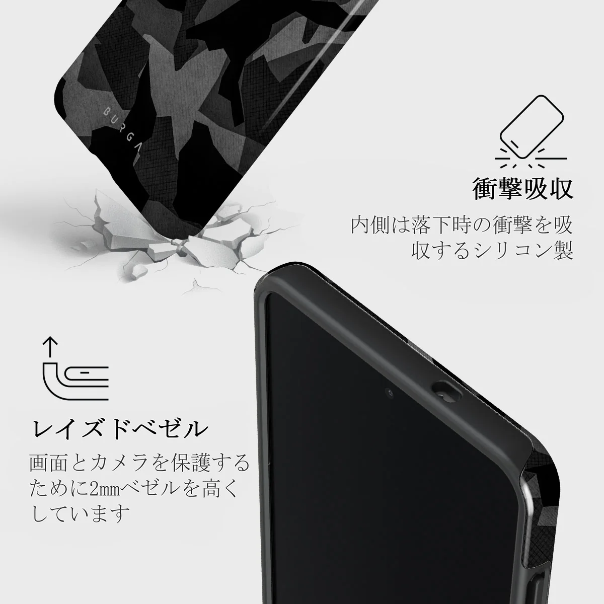 Night Black Camo - Samsung Galaxy S25 Edge ケース