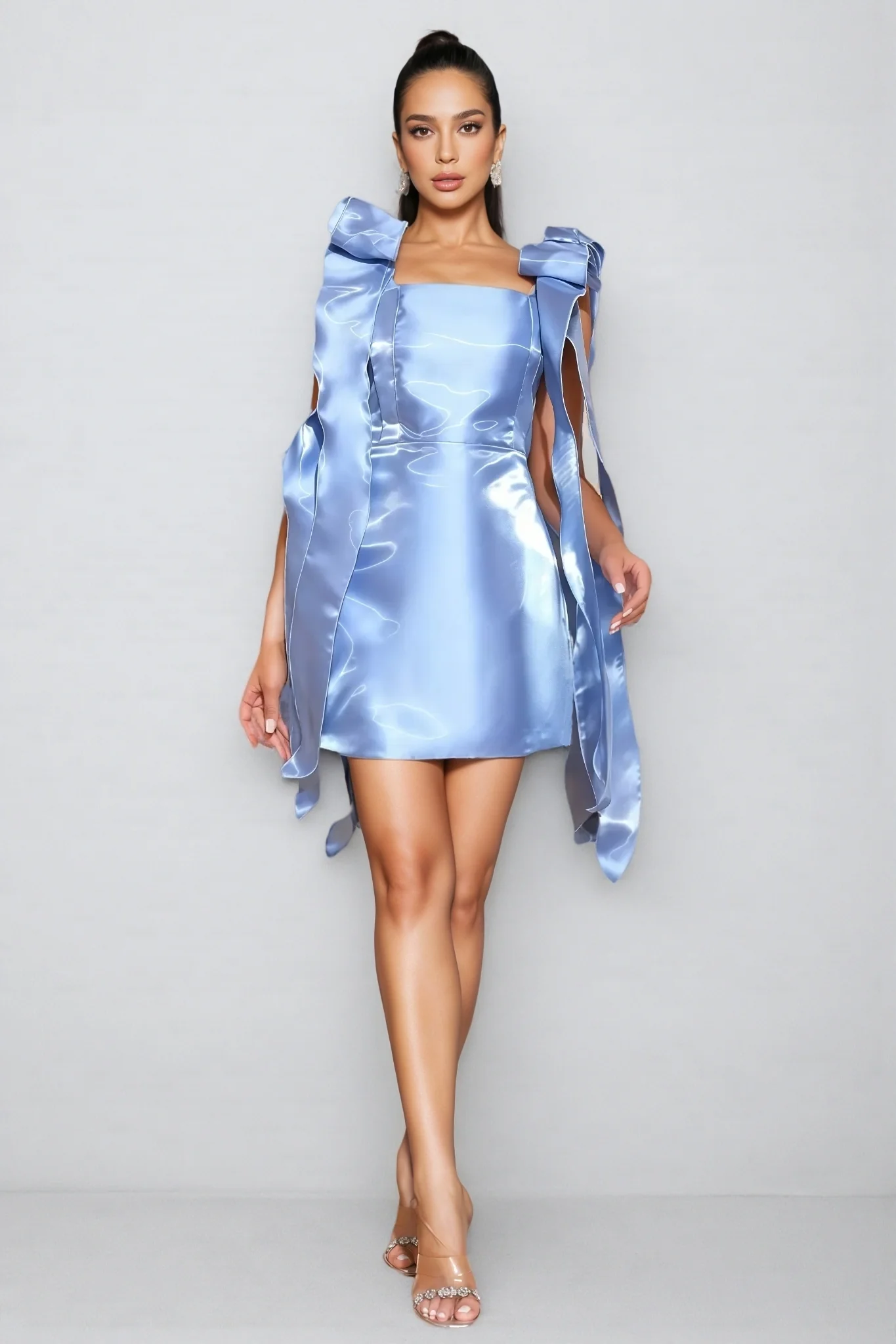 Ryleigh Blue Bow Mini Dress