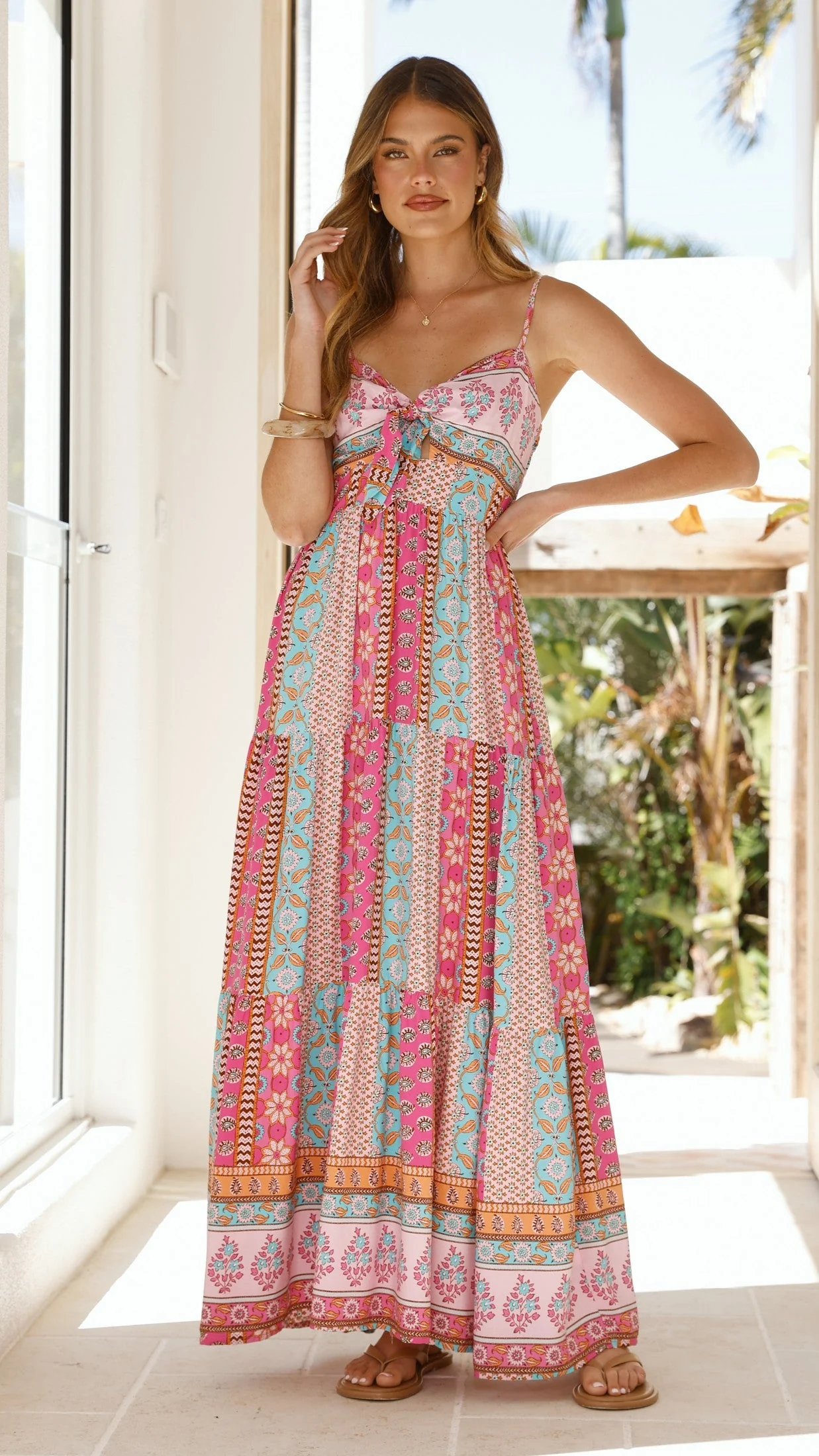 Bambi Maxi Dress - Cedella Print - FASHION NOB