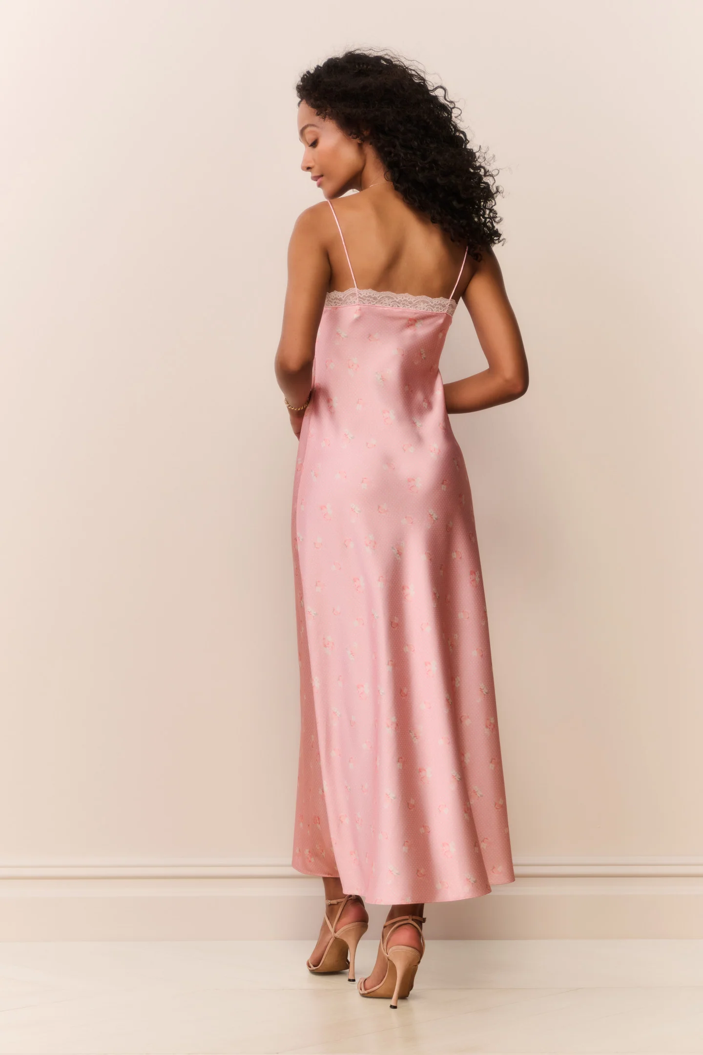 Peach Pom Pom Manuela Maxi Dress