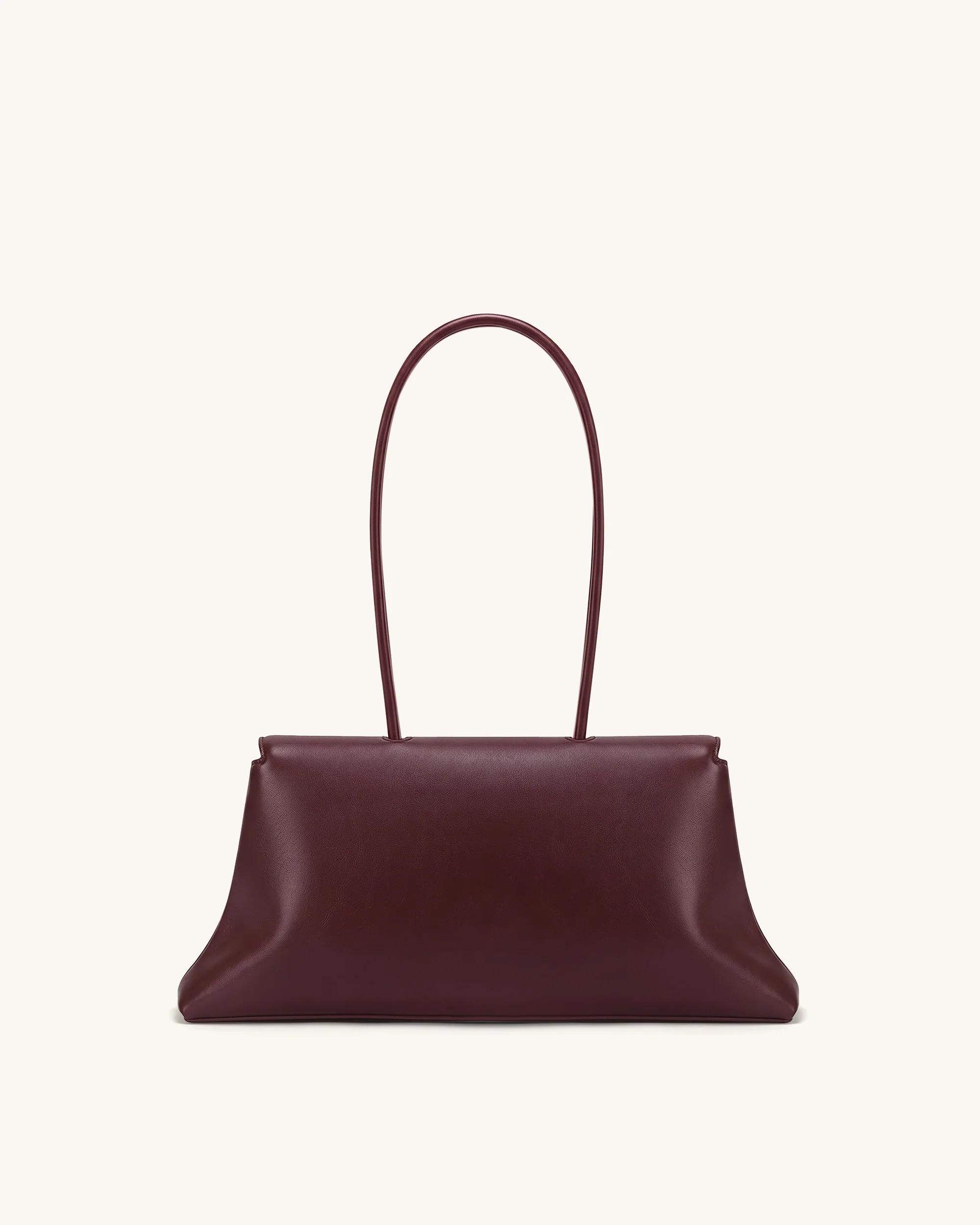 Selene Lock Flap Shoulder Bag - Burgundy