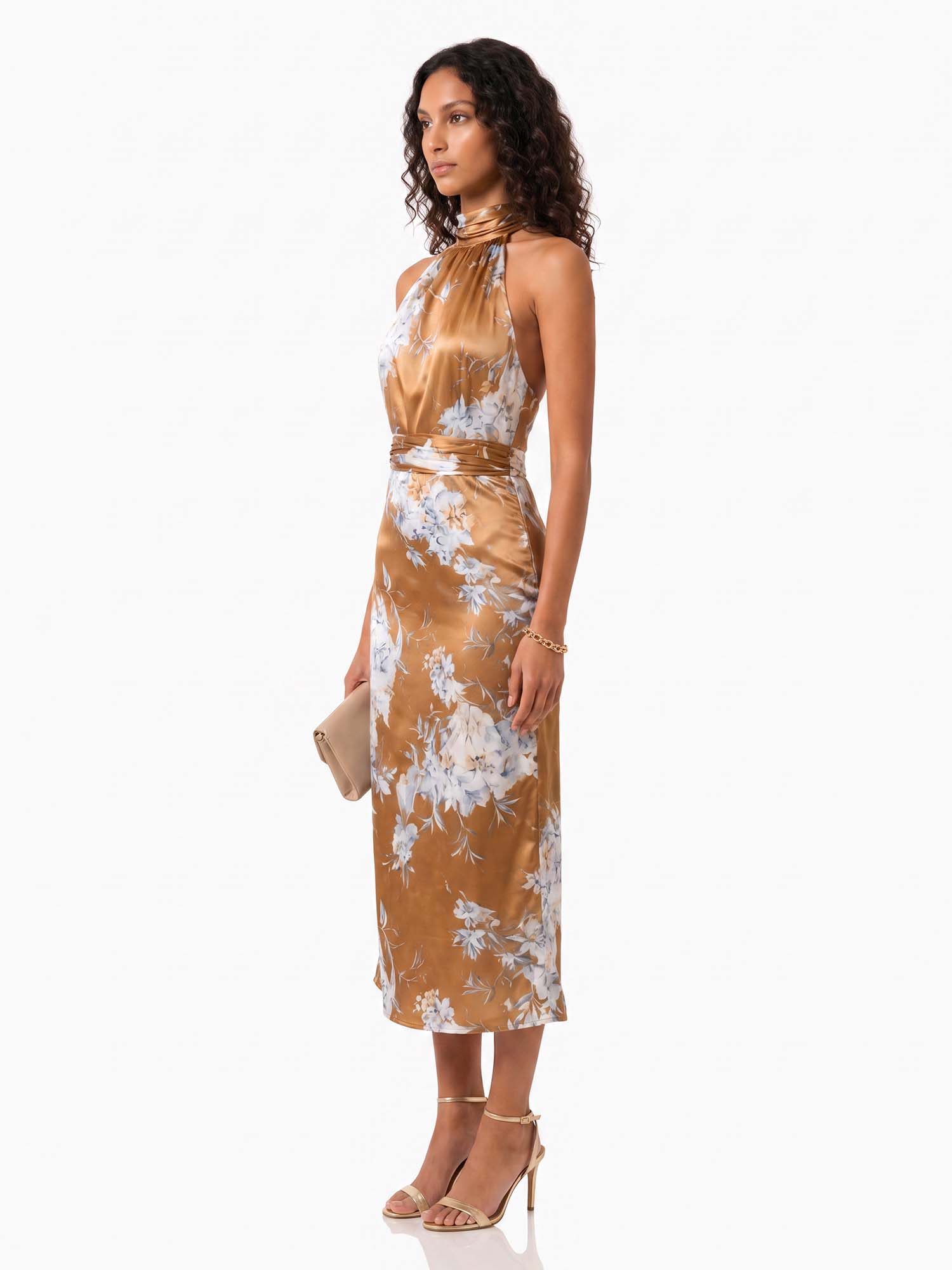 Bloom Halter Midi Dress