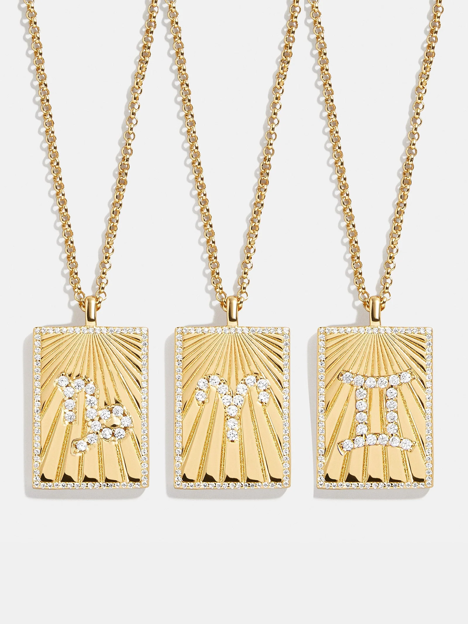 Reversible 18K Gold Zodiac Pendant Necklace - Aries