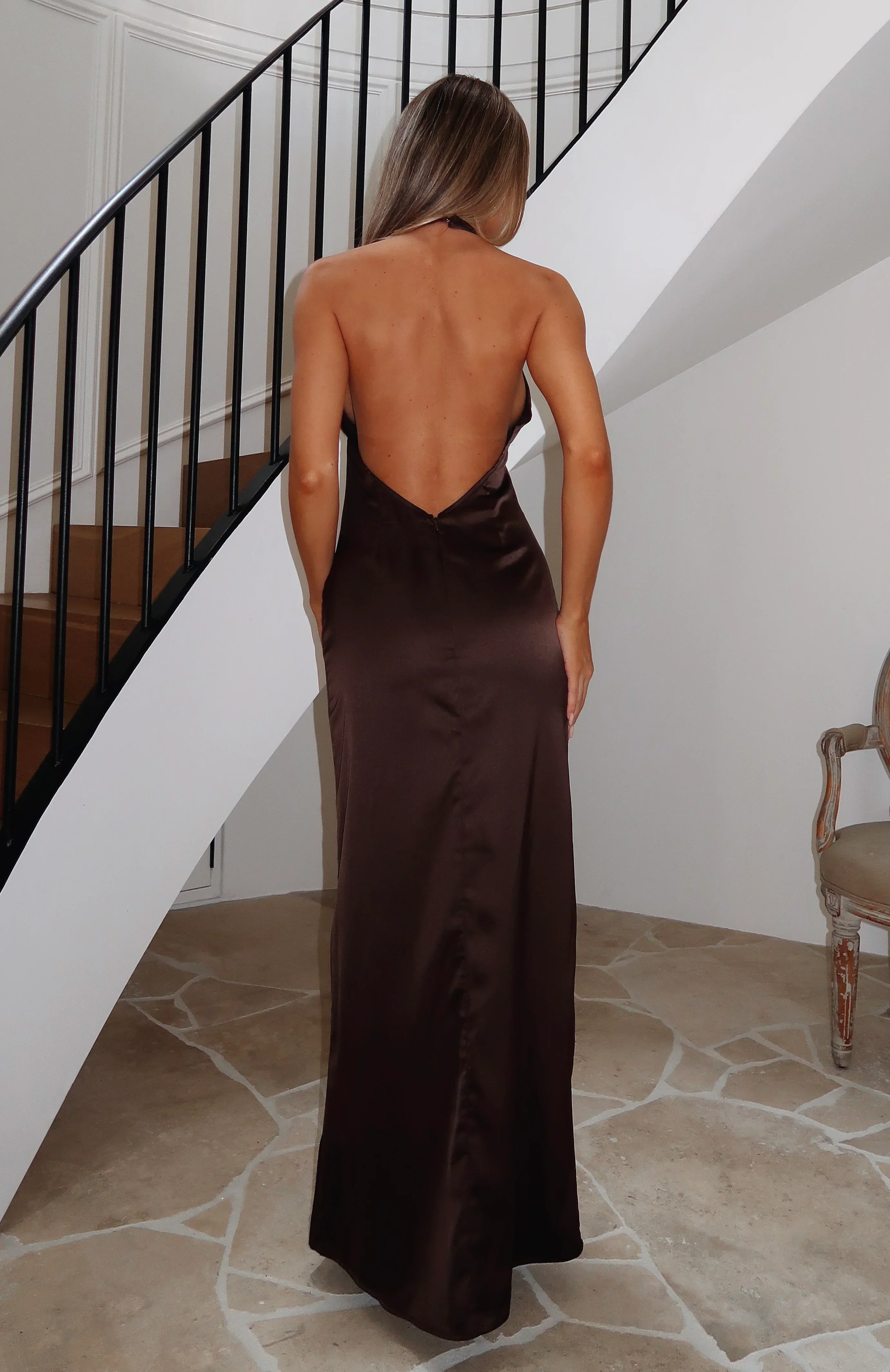 Stay With Me Maxi Dress Chocolate