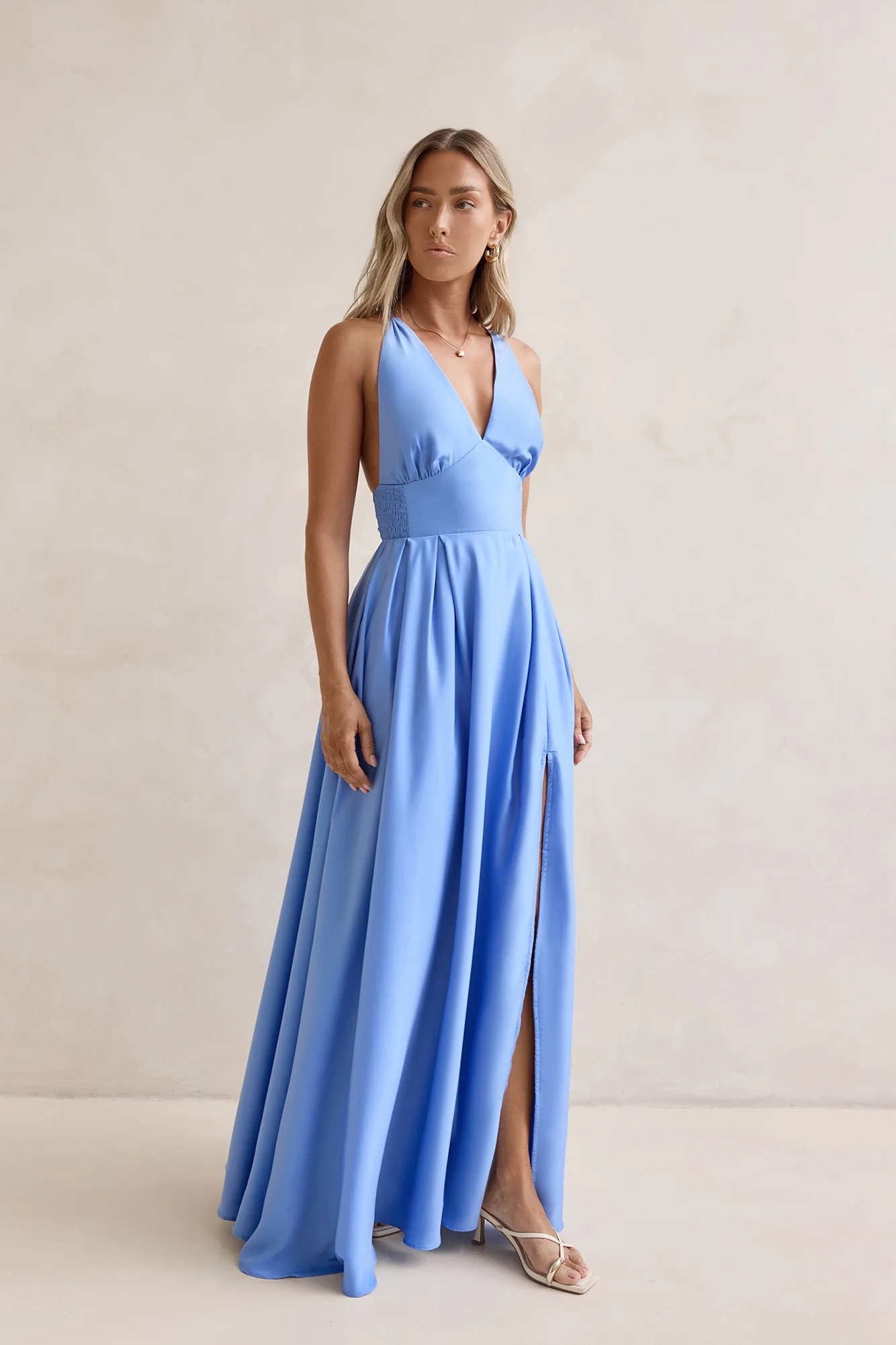 Secret Strolls Maxi Dress Blue
