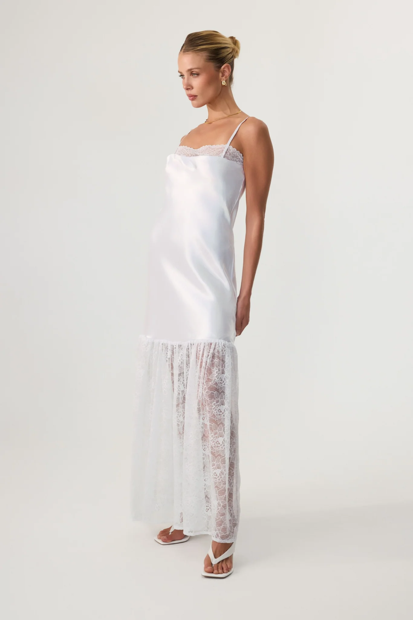 Catalina Maxi Dress White - Eco-Certified - luluinthesky