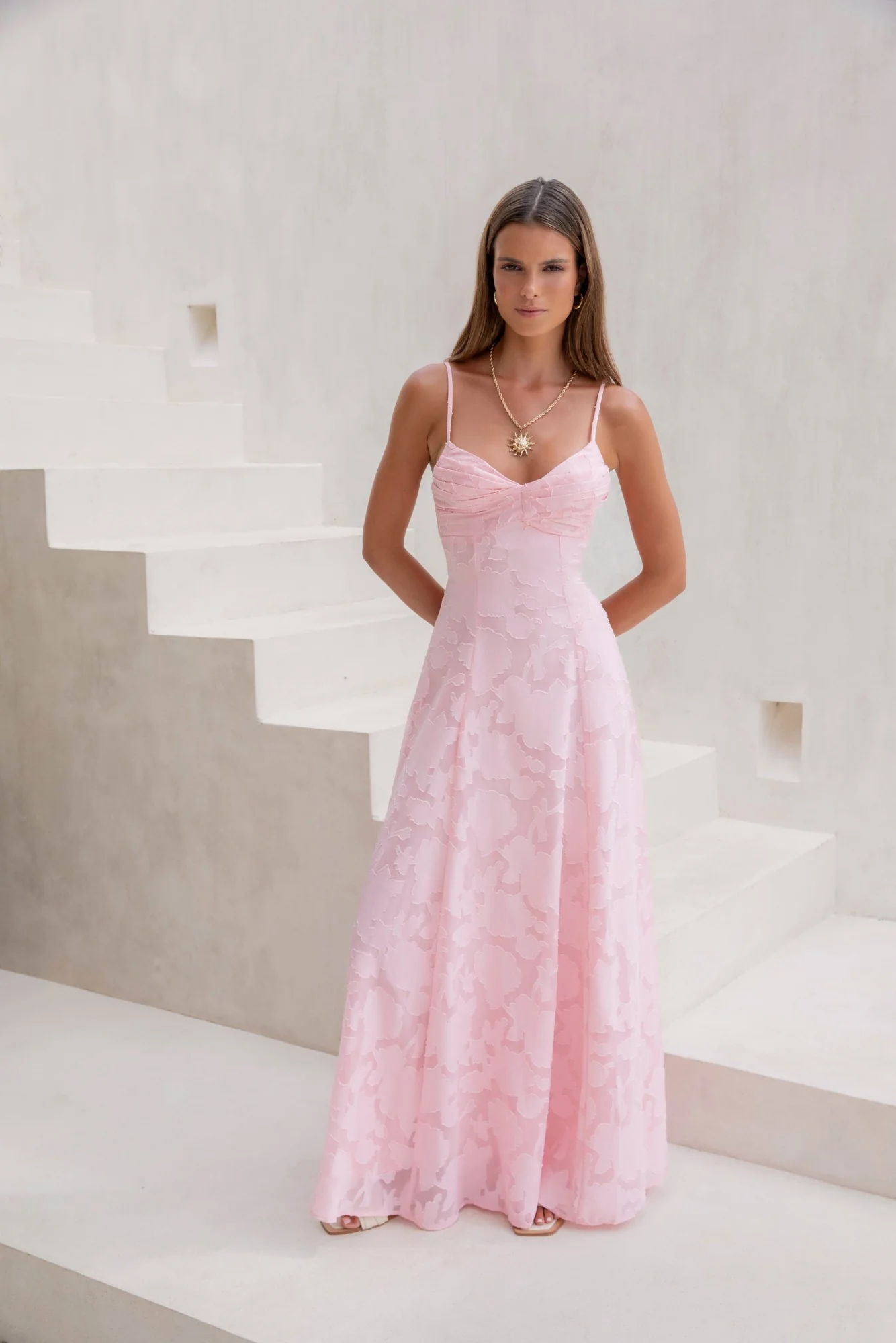 Lost In The Skies Maxi Dress Pink - luluinthesky