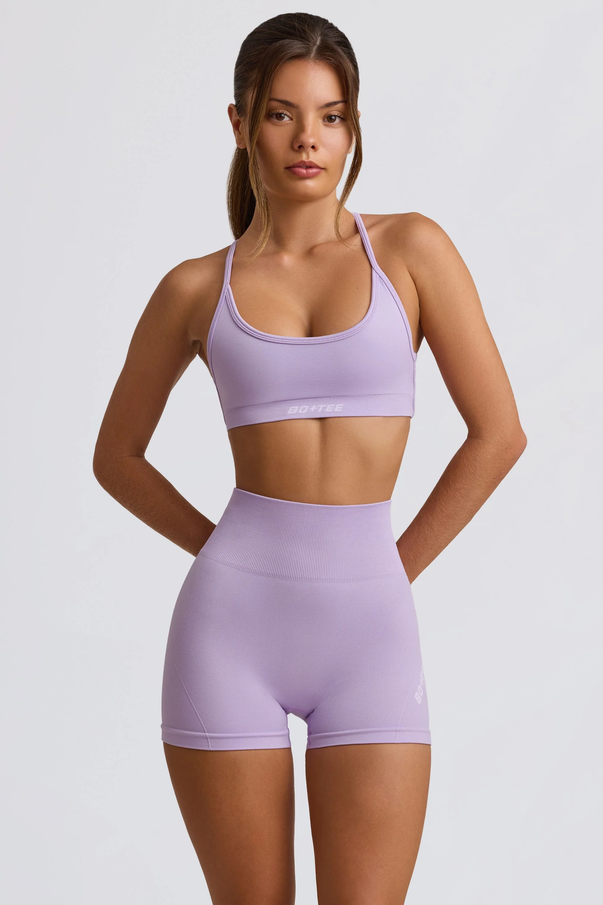 Super Sculpt Seamless Mini Shorts in Soft Lilac