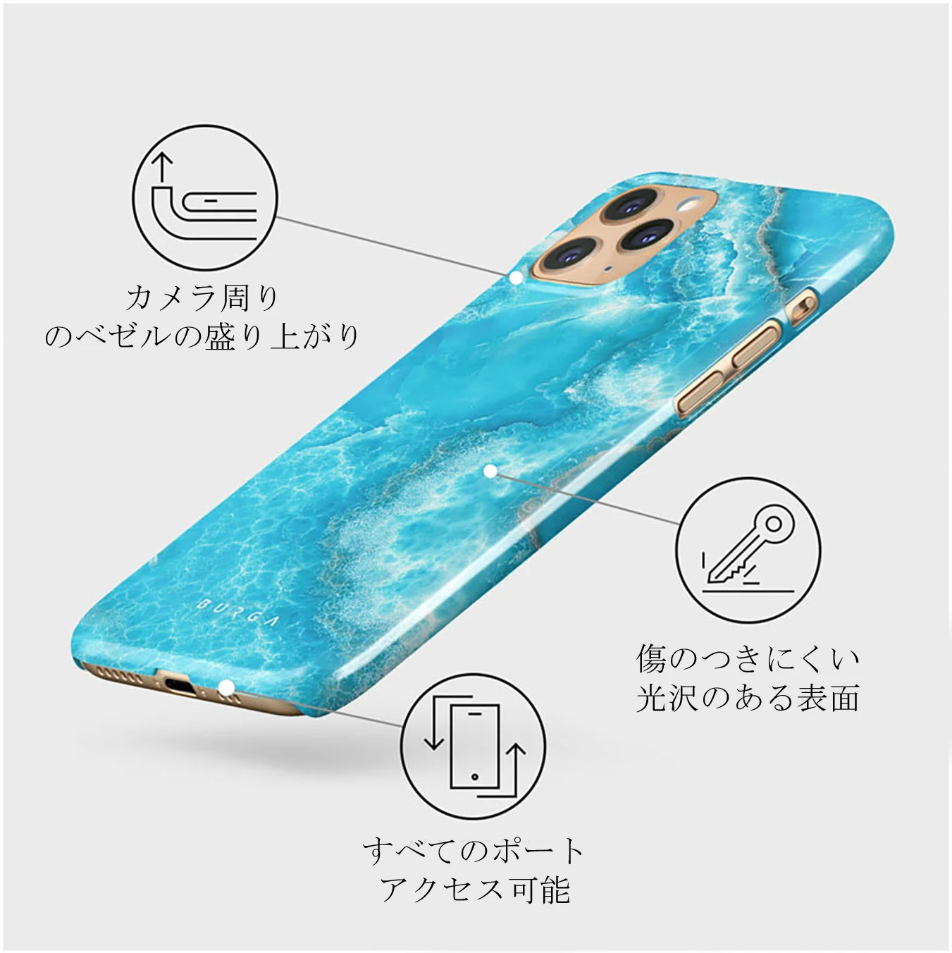 Ocean Waves - Blue iPhone 11 Pro Max ケース