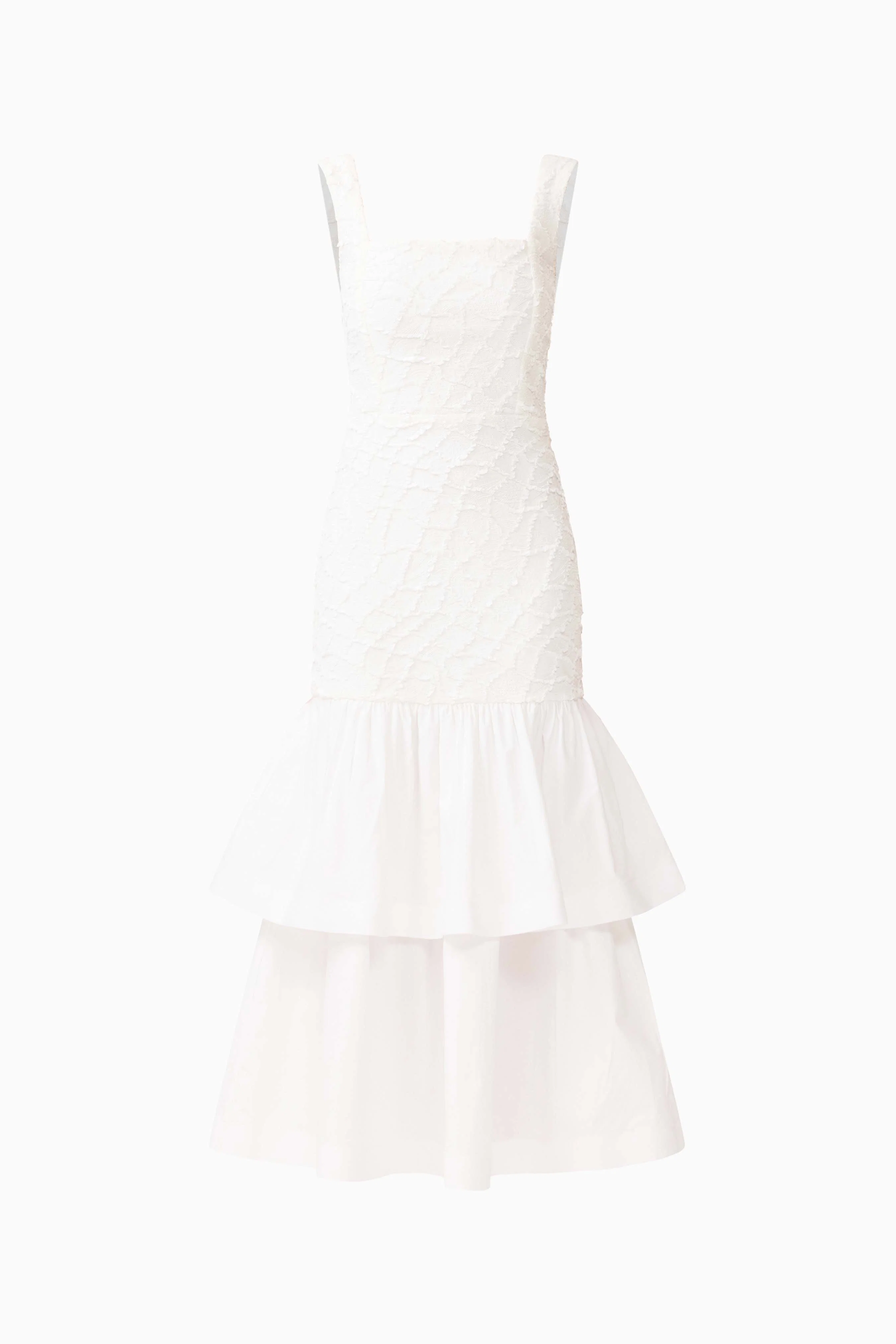 Alexandra Tiered Gown in White