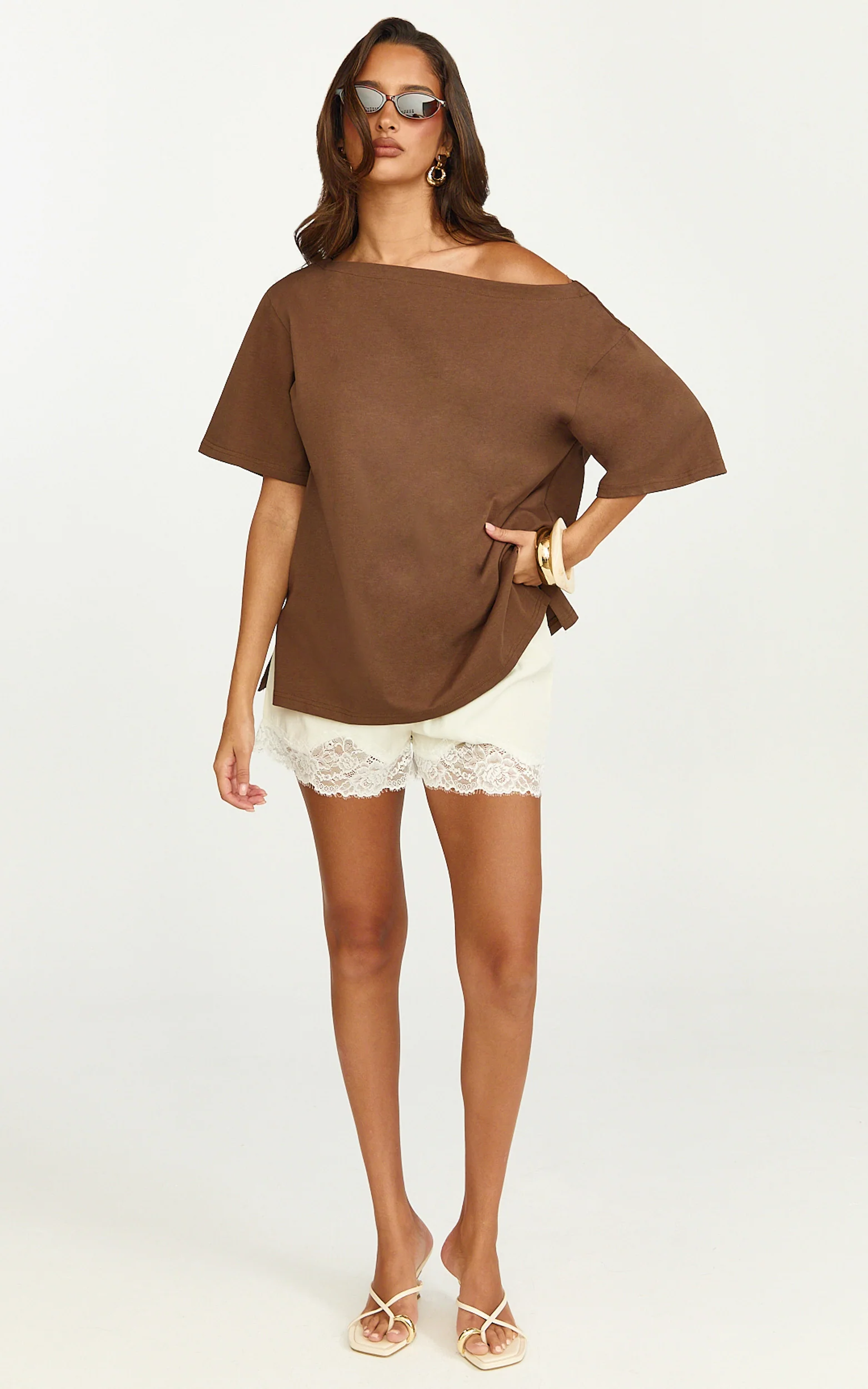 Ruby Top - shirt in Chocolate