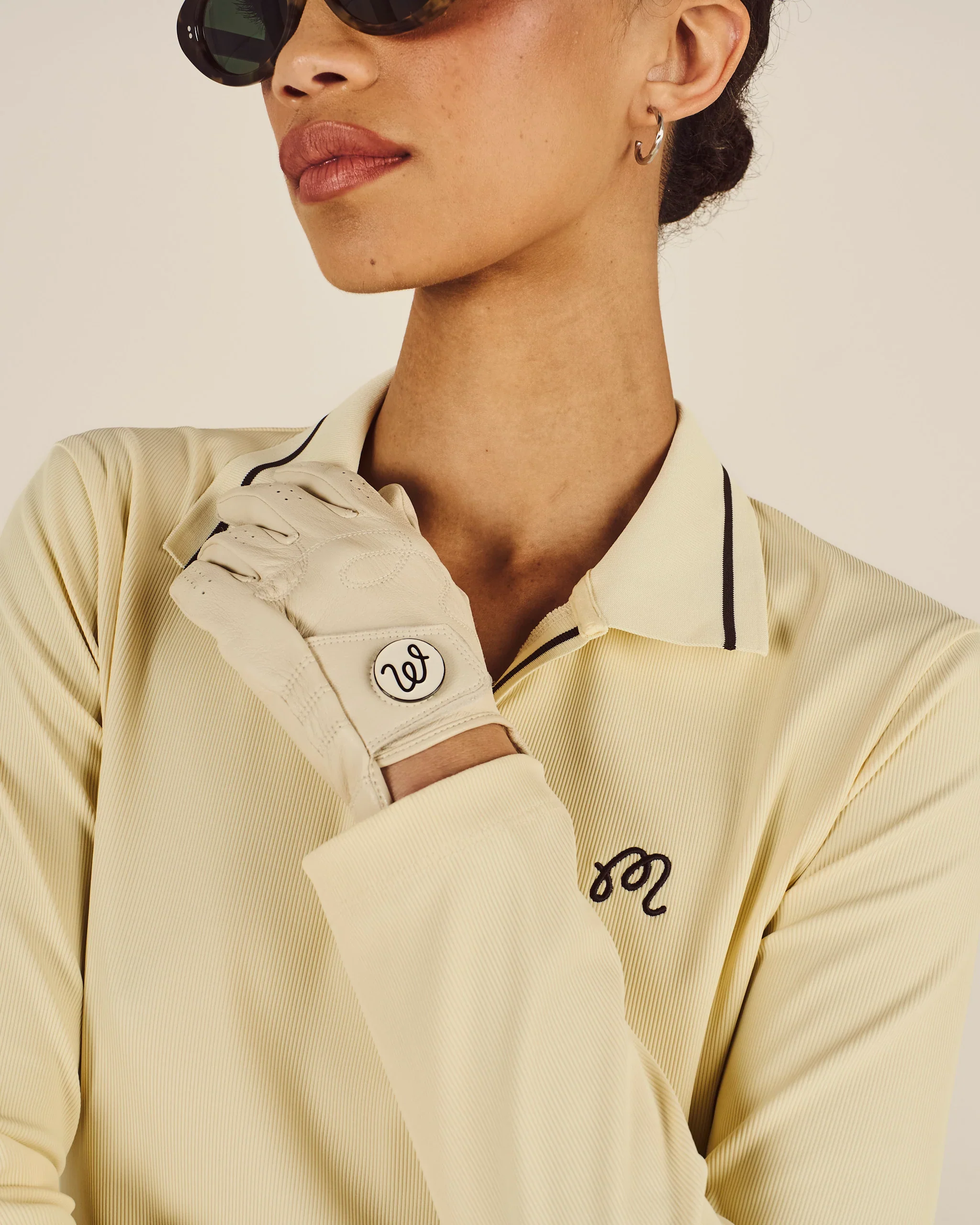 Manuela Glove - Cream / Black
