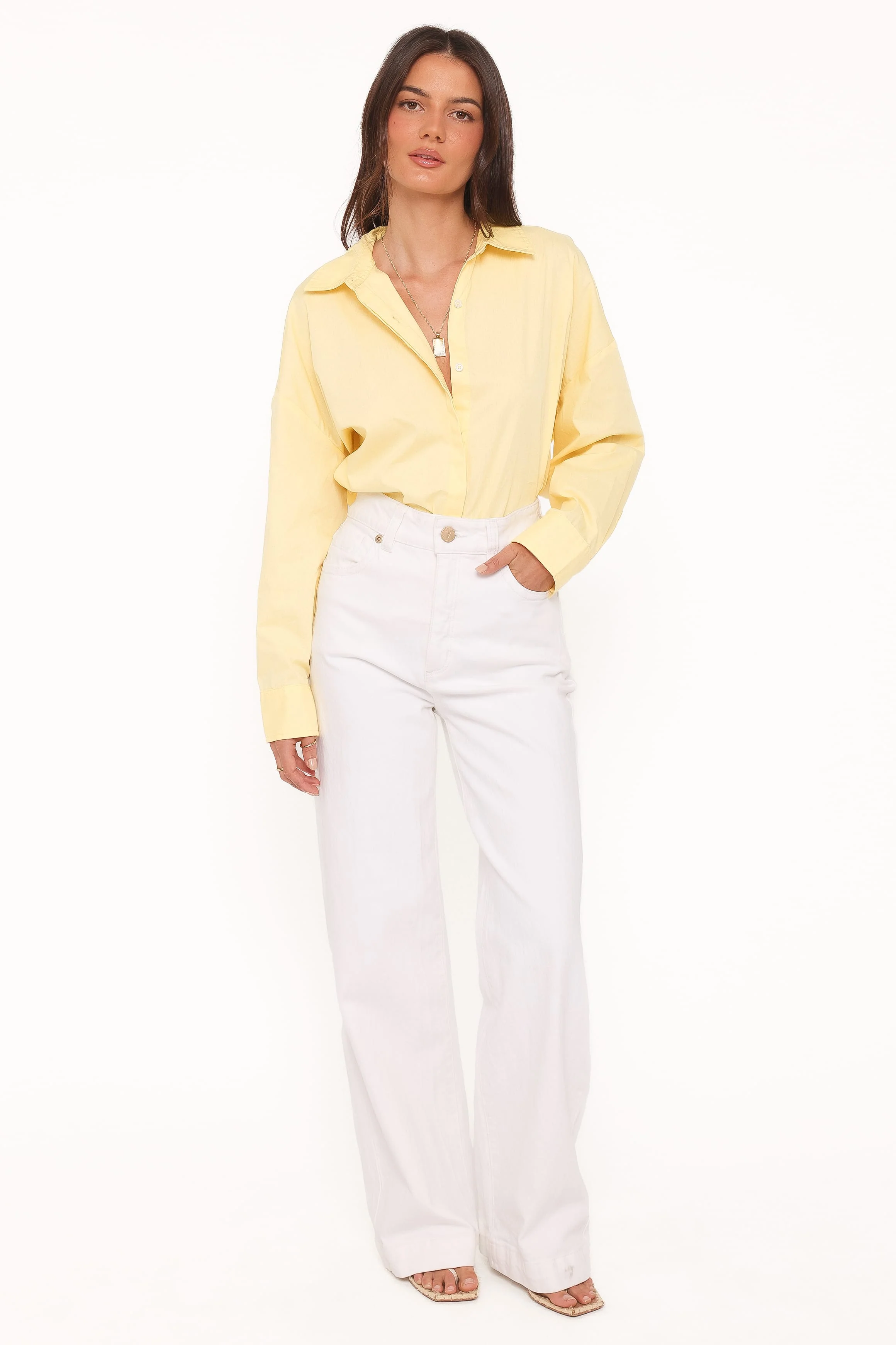 Inez Scallop Shirt - Yellow