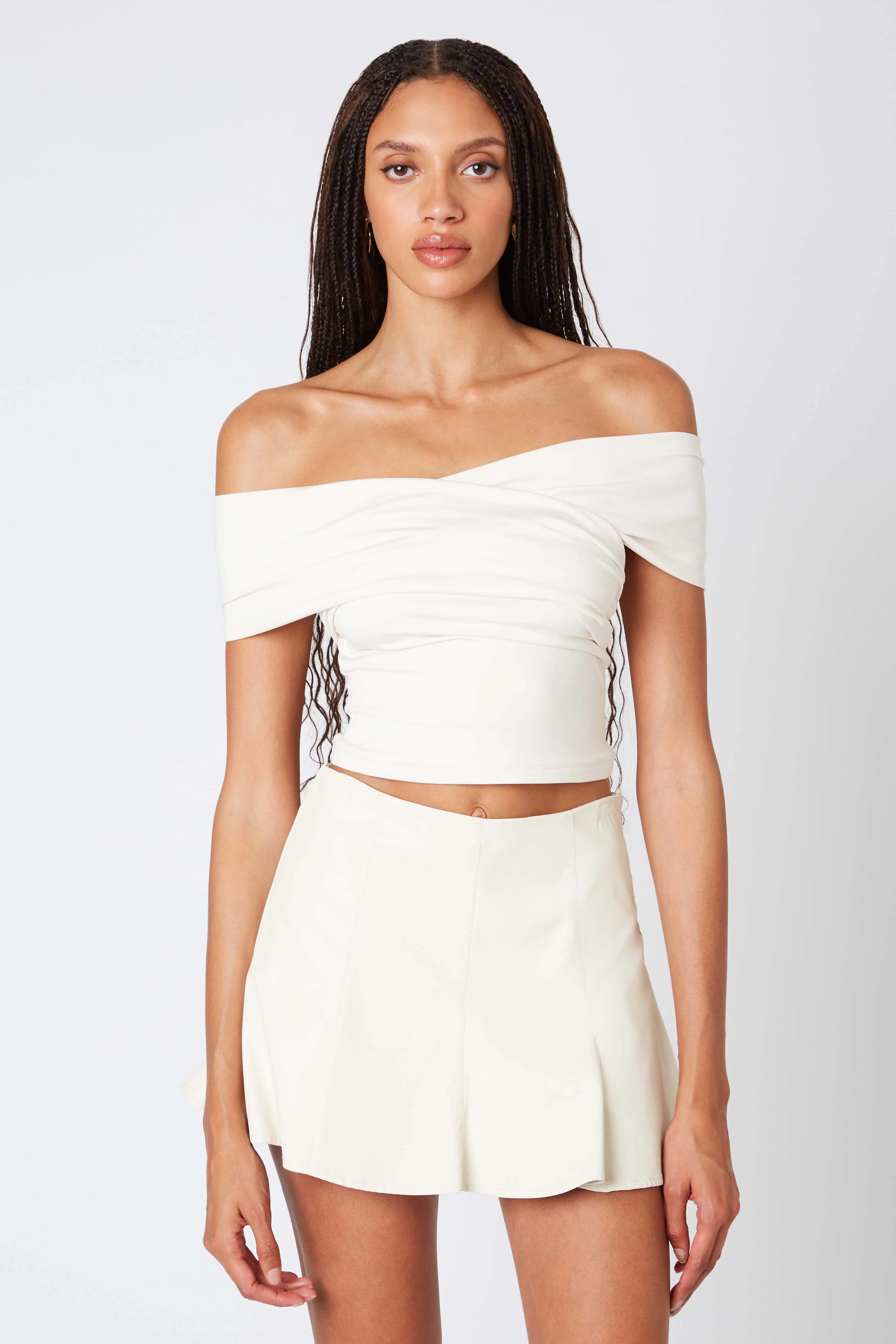 Criss Cross Off The Shoulder Top