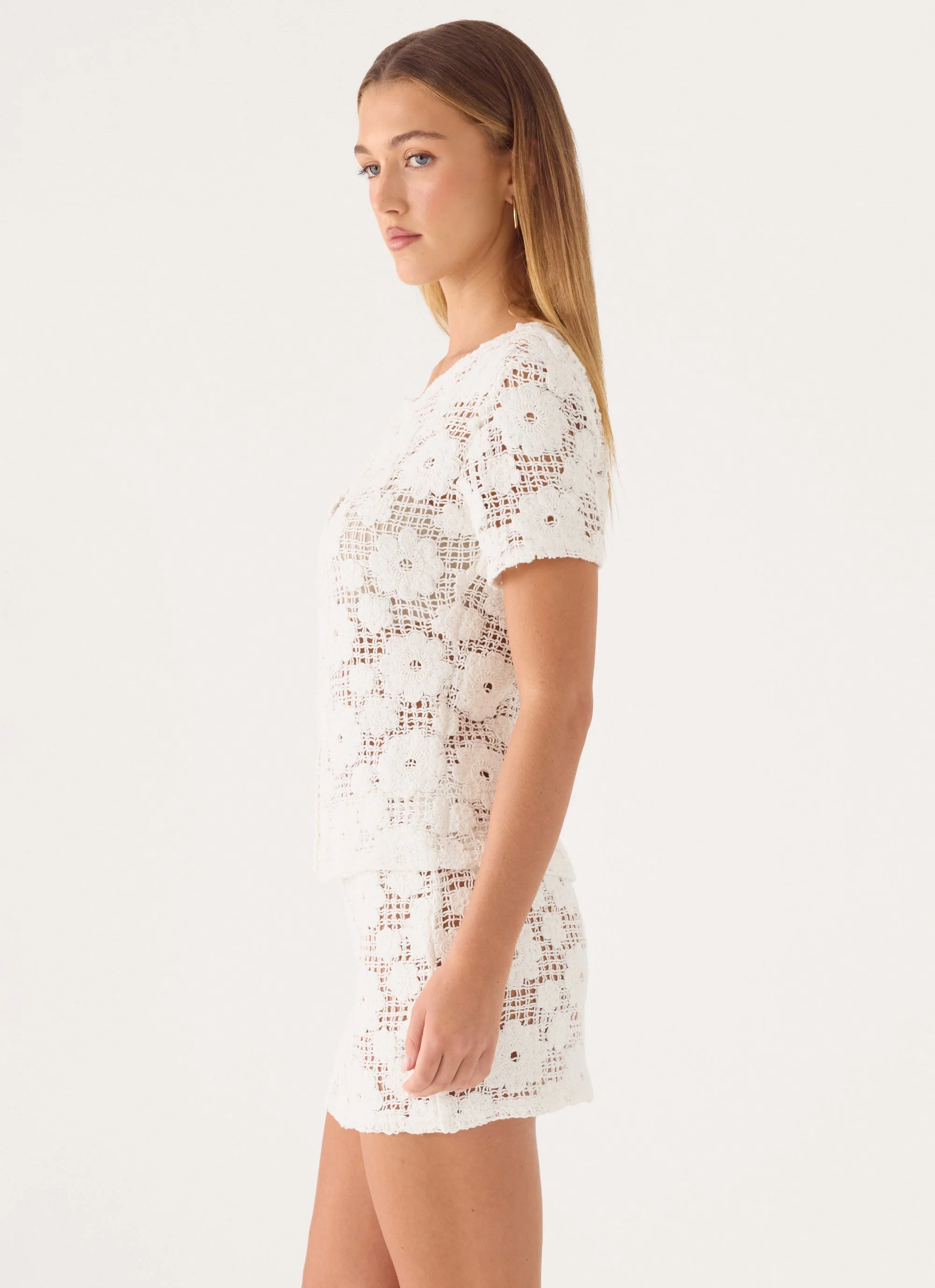 Nyxie Crochet Top - White - luluinthesky