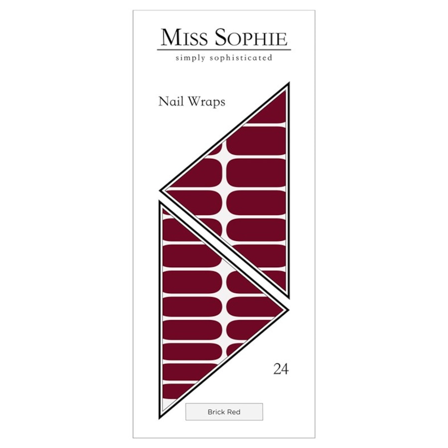 Miss Sophie Folie do paznokci Nail Wraps Ceglana czerwień