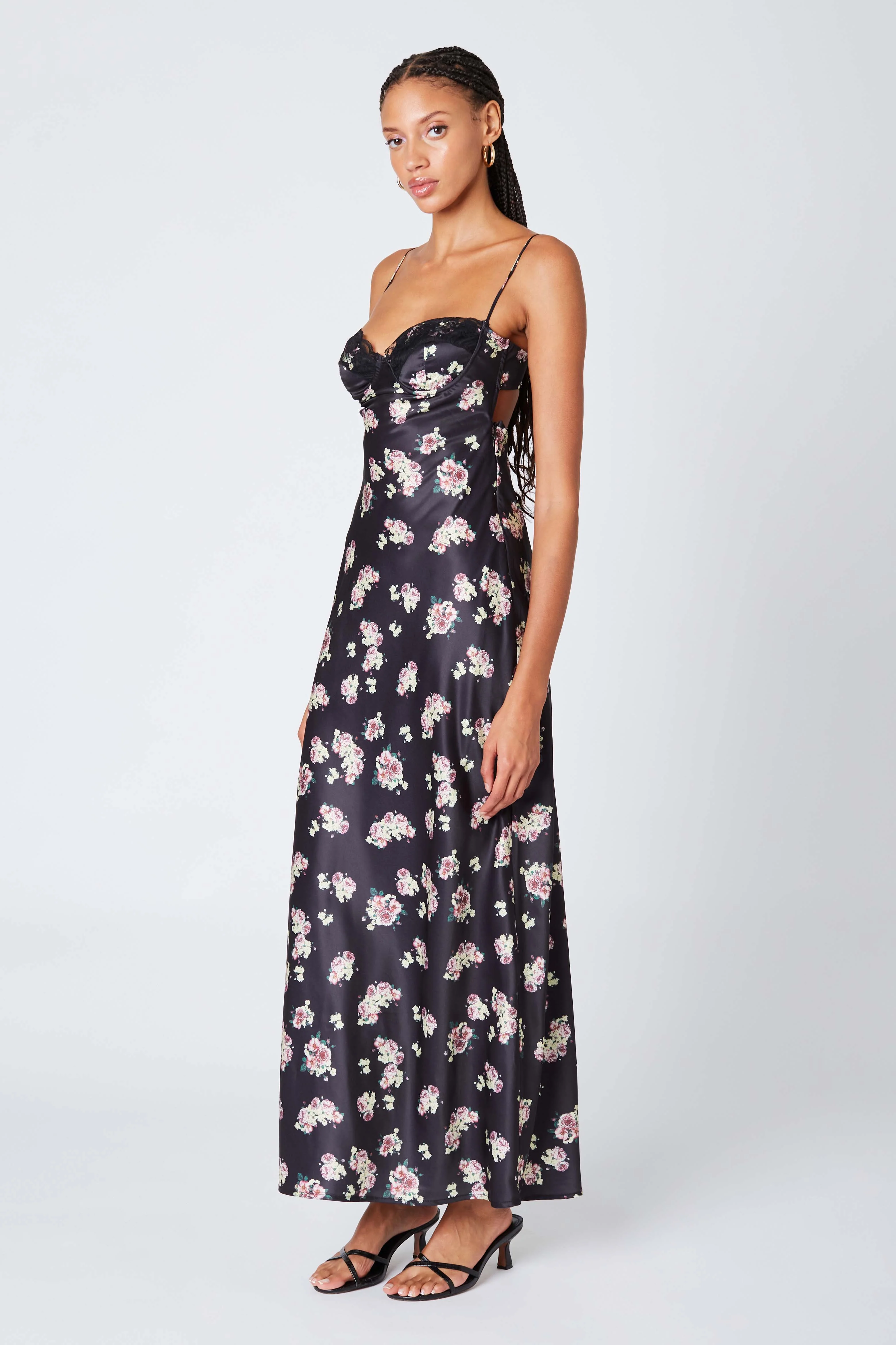 Corset Floral Maxi Dress