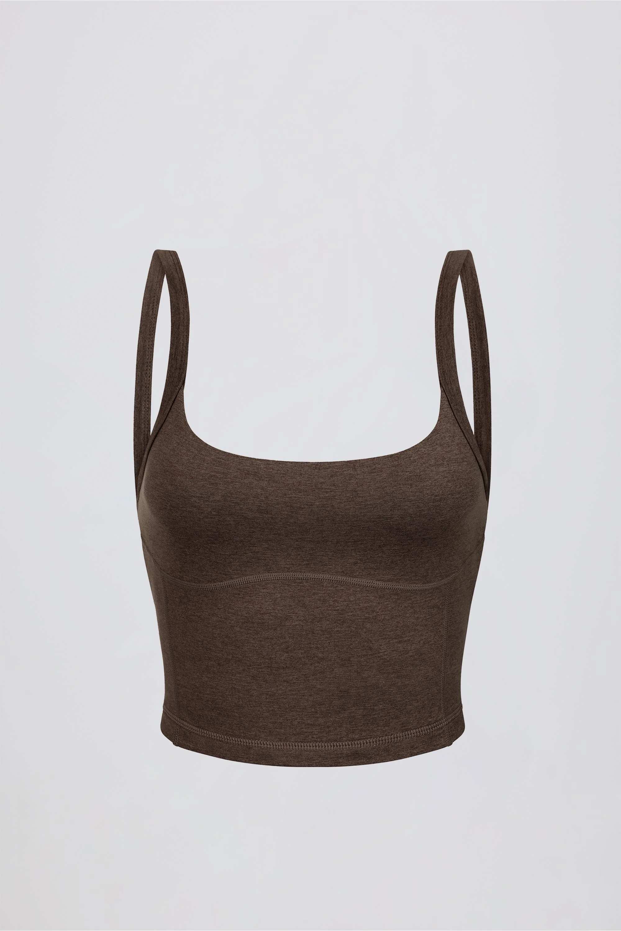 Cropped Tank Top in Pecan Marl