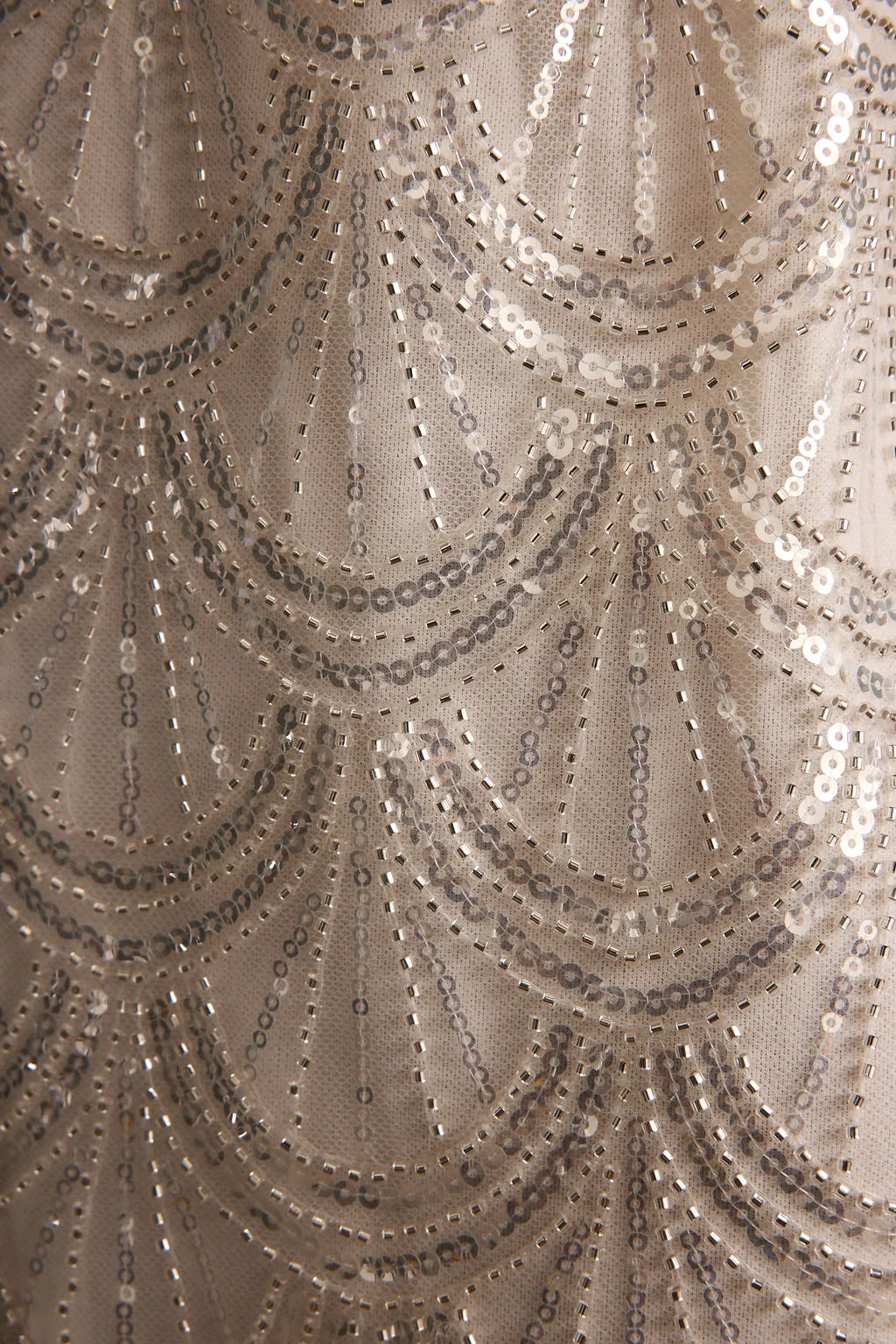 Izzie White Beaded Mini Dress