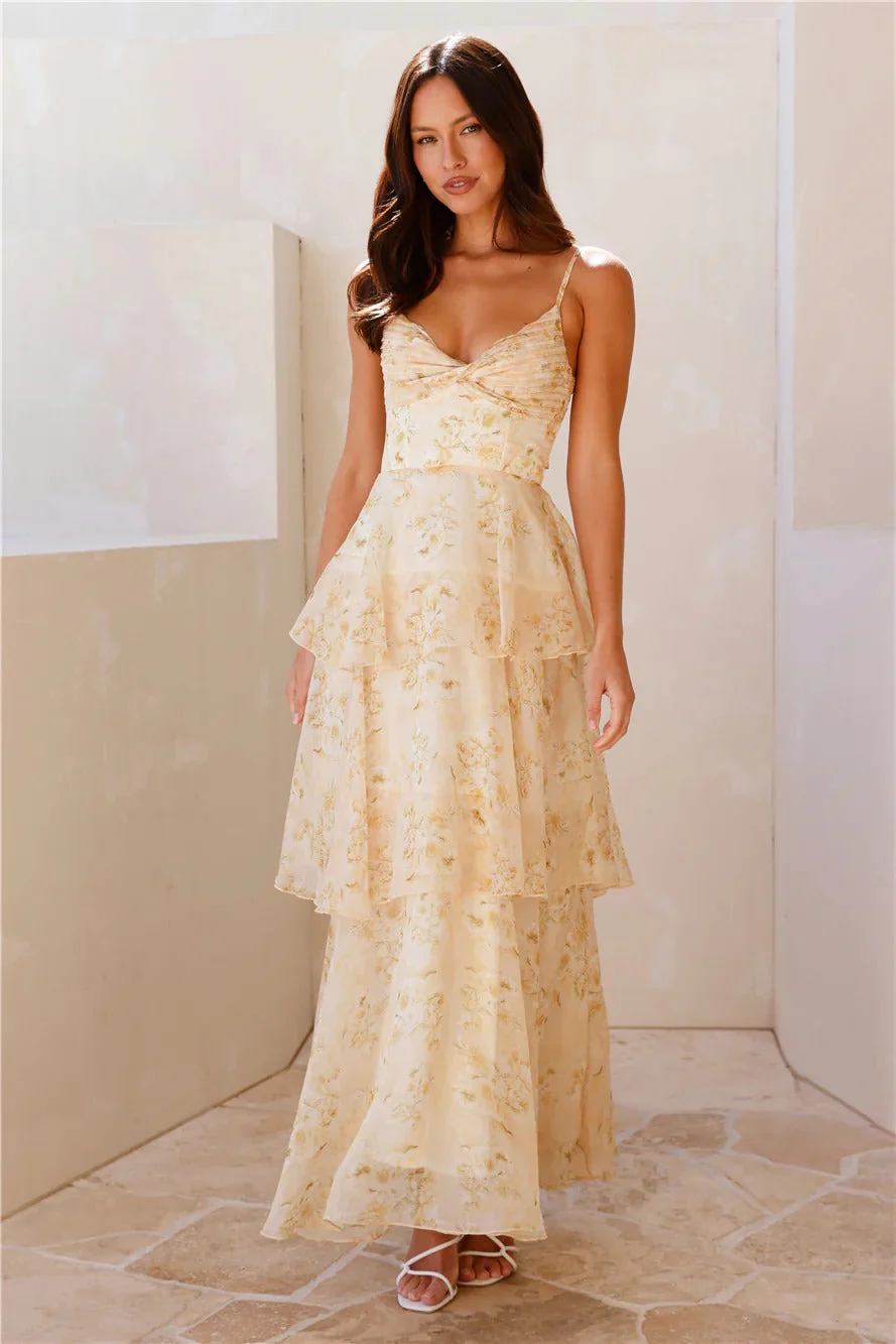 Sun Shining Through Maxi Dress Yellow - luluinthesky