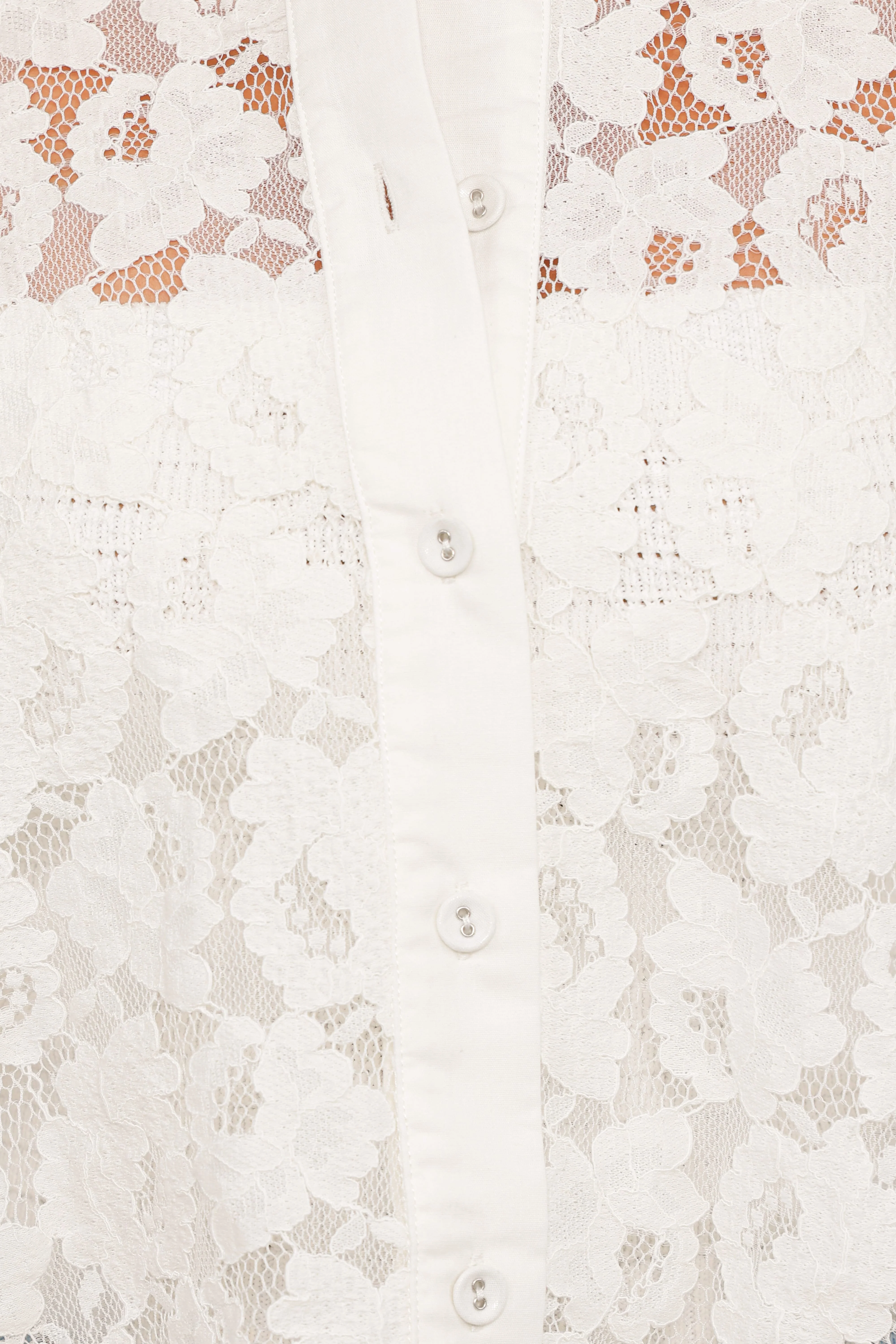 Carol Lace Shirt - White