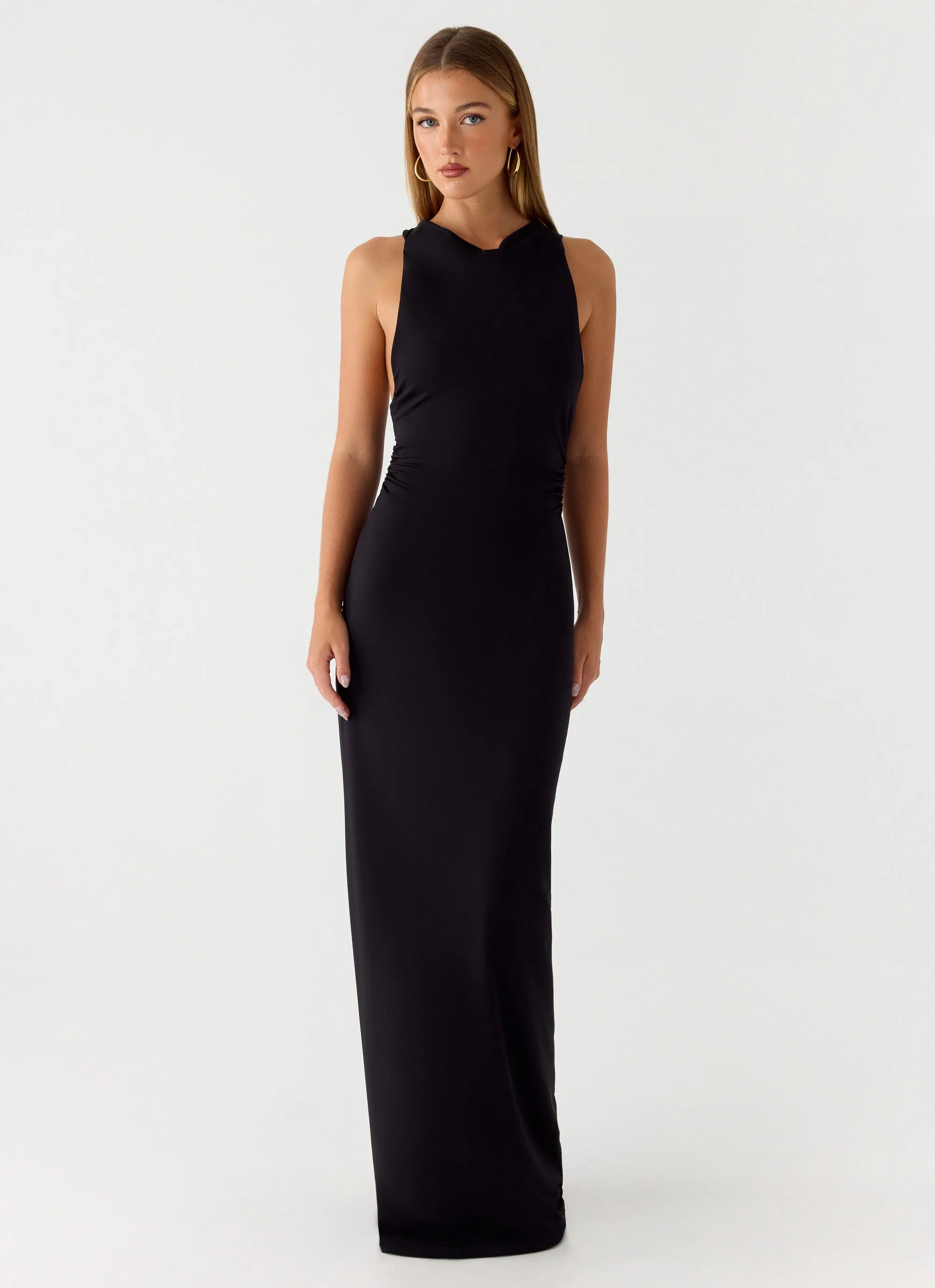 Hidden Agenda Maxi Dress - Black