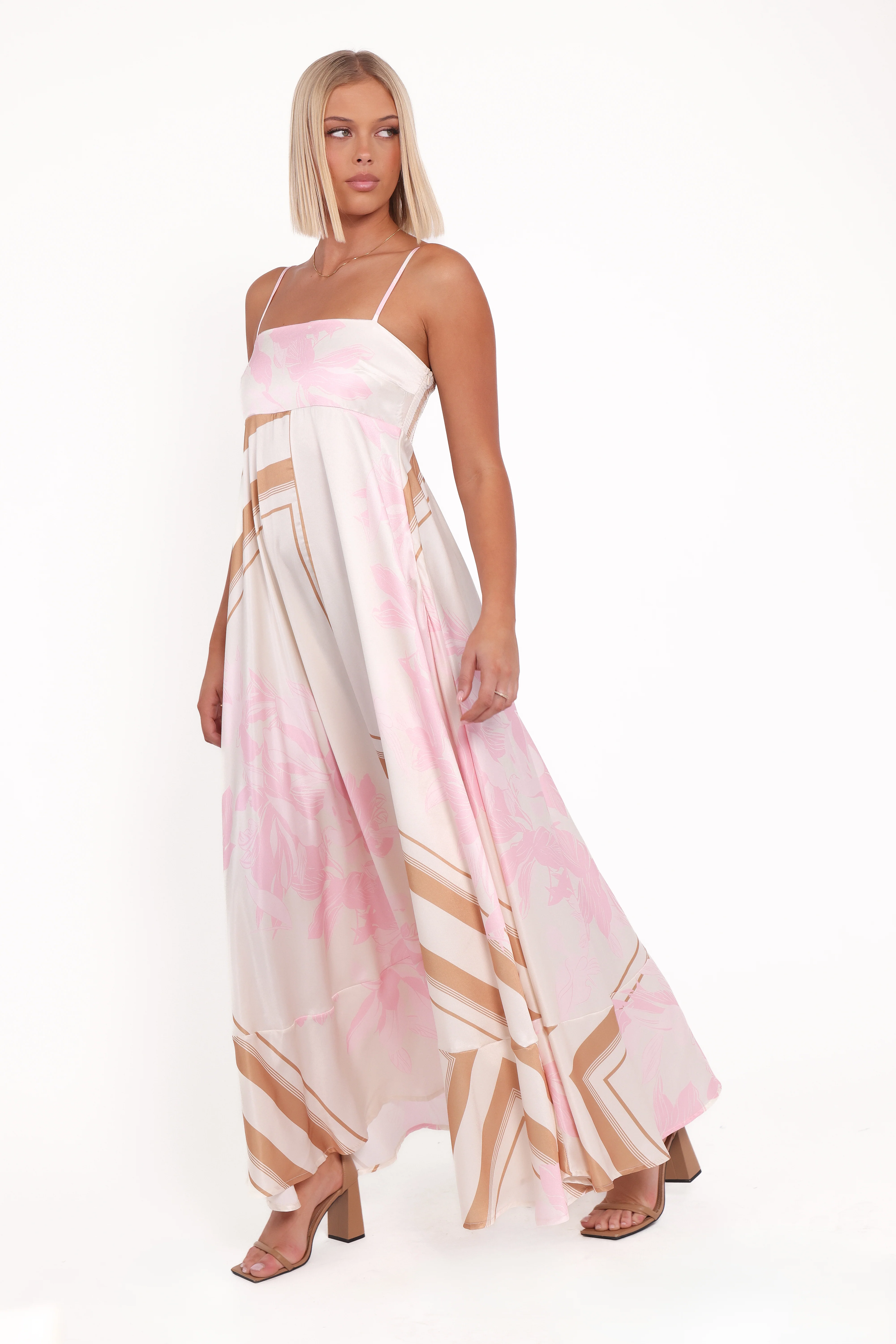 Elanor Maxi Dress - Pink Print