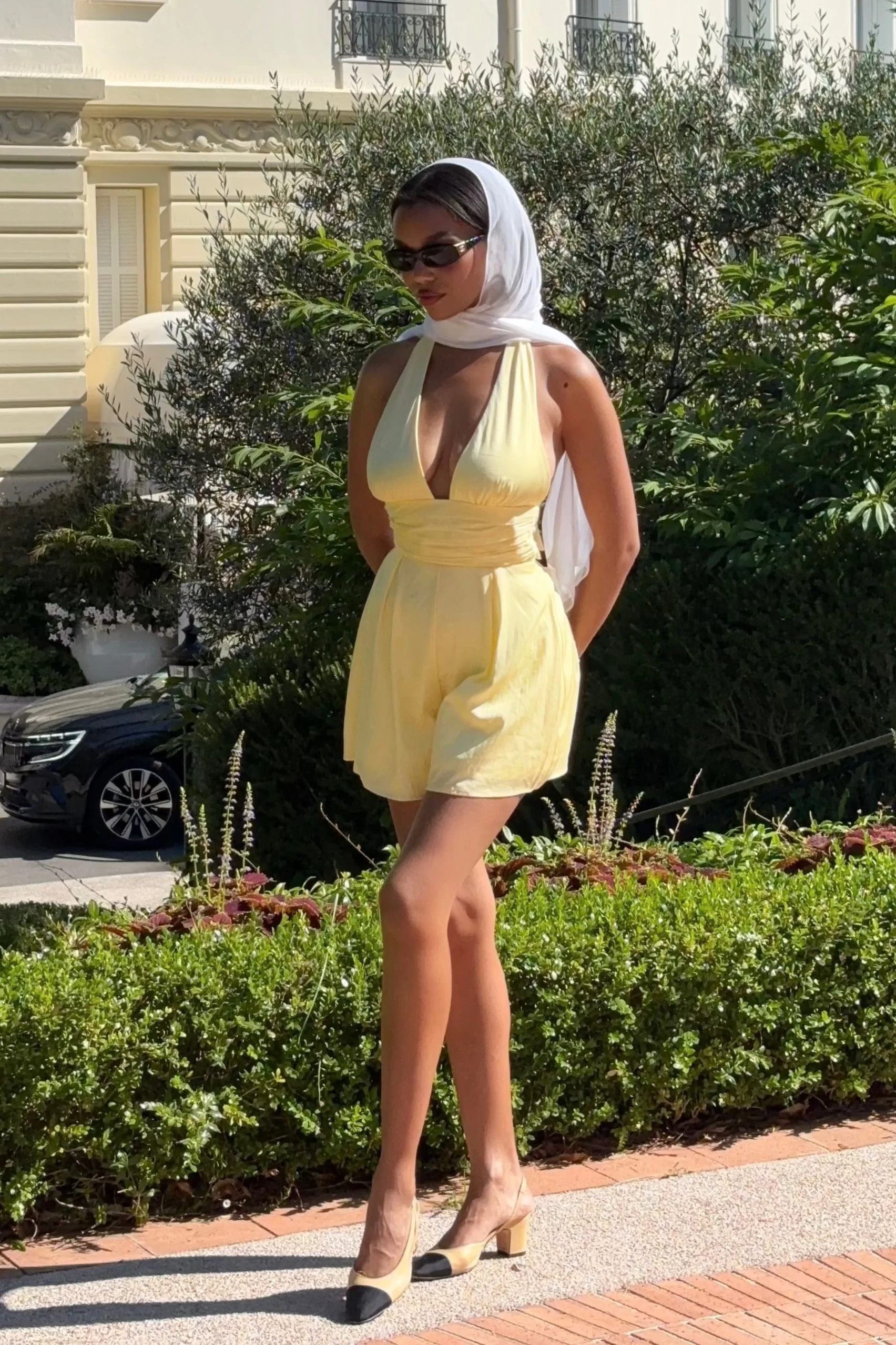 Pleated Halter Romper