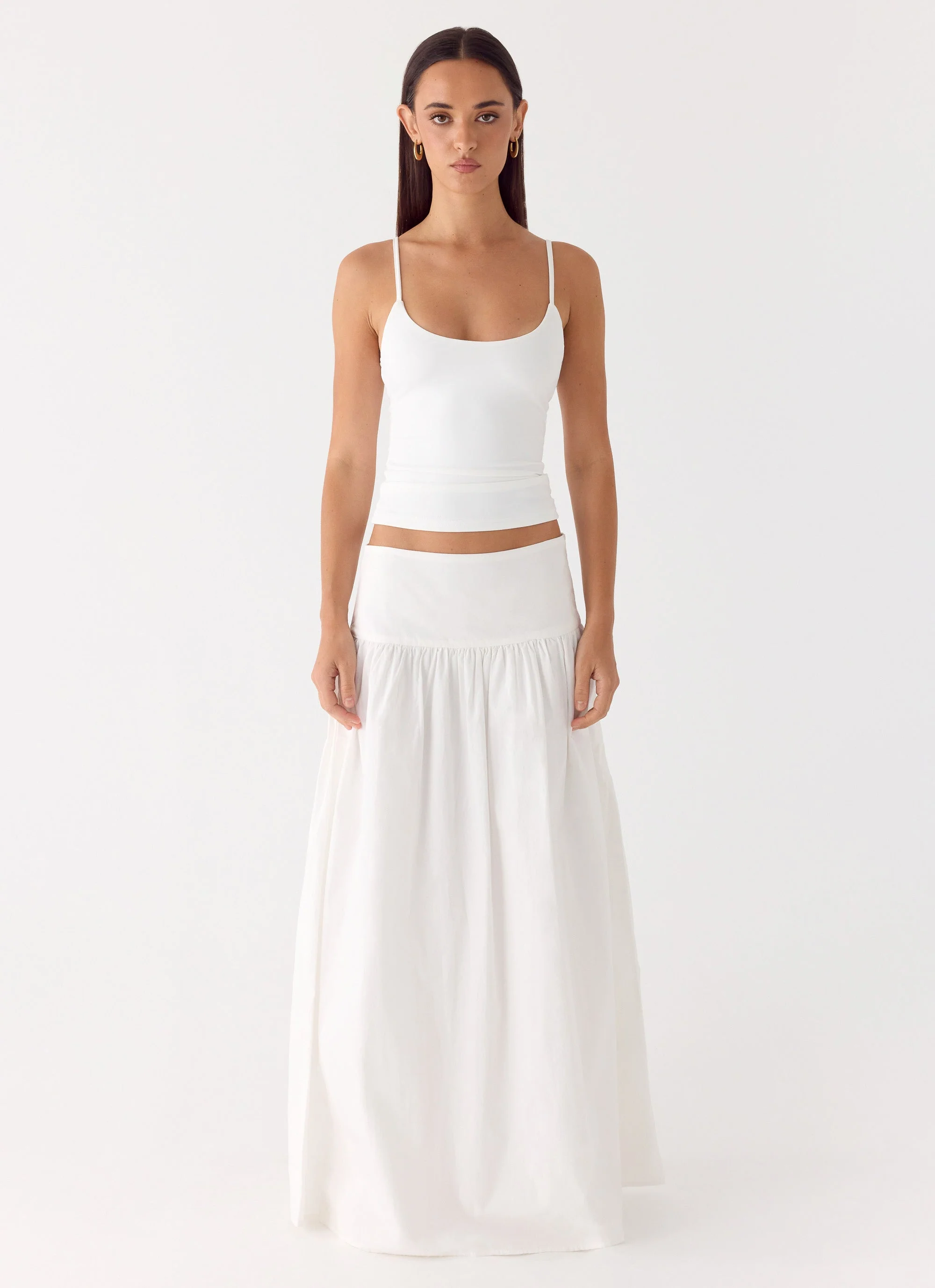 Jayne Maxi Skirt - White - luluinthesky