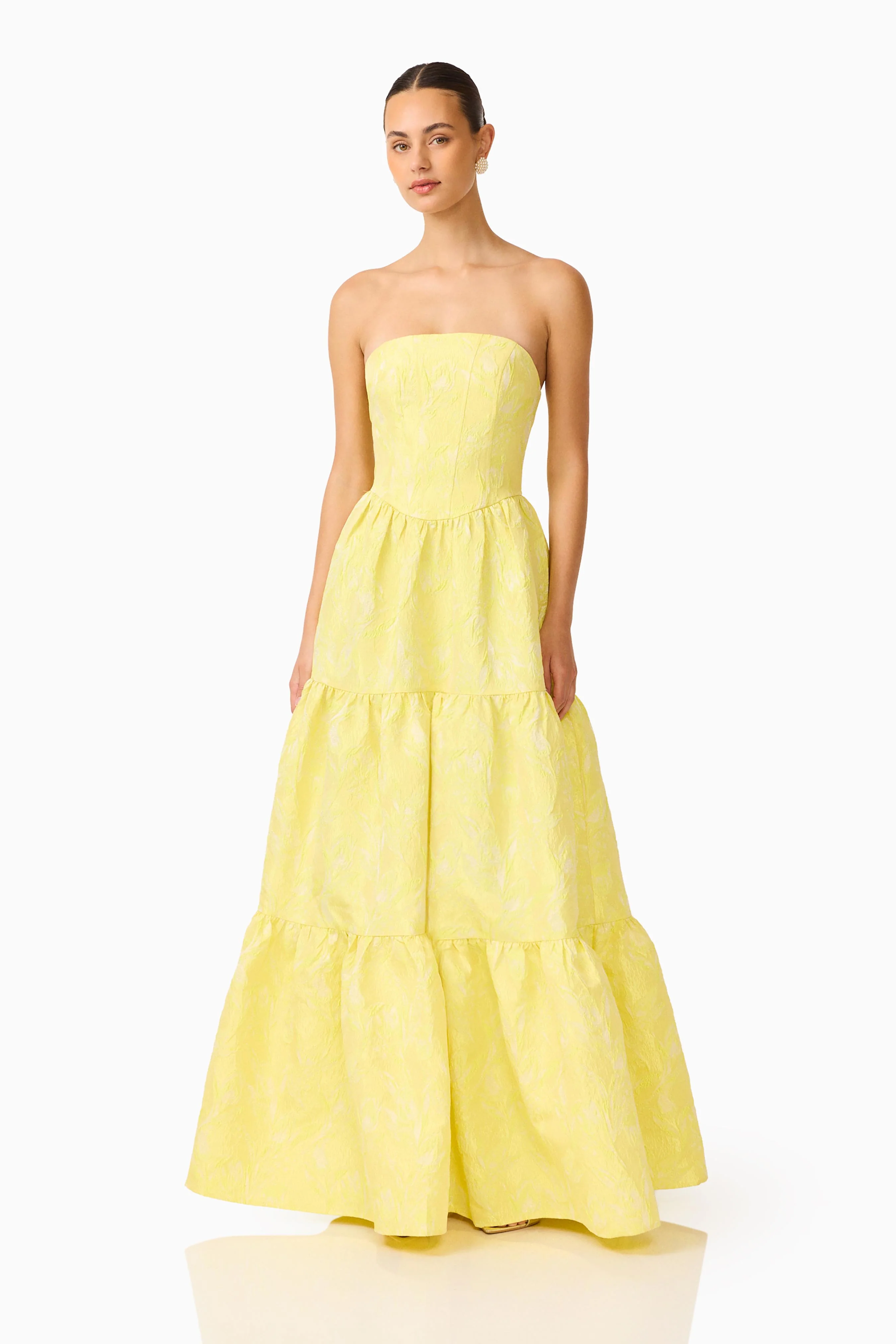 Luella Strapless Gown in Yellow