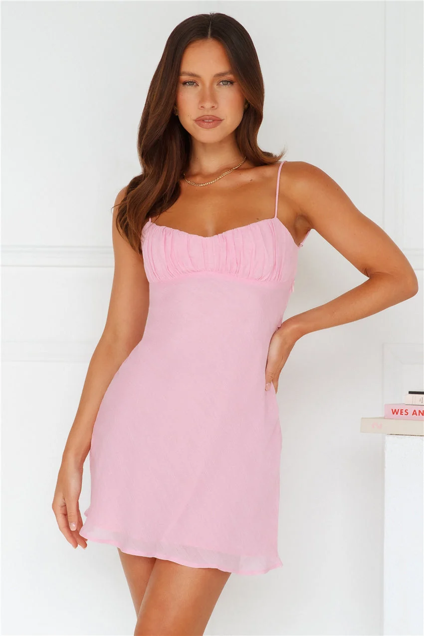 Little Moments Mini Dress Pink - luluinthesky