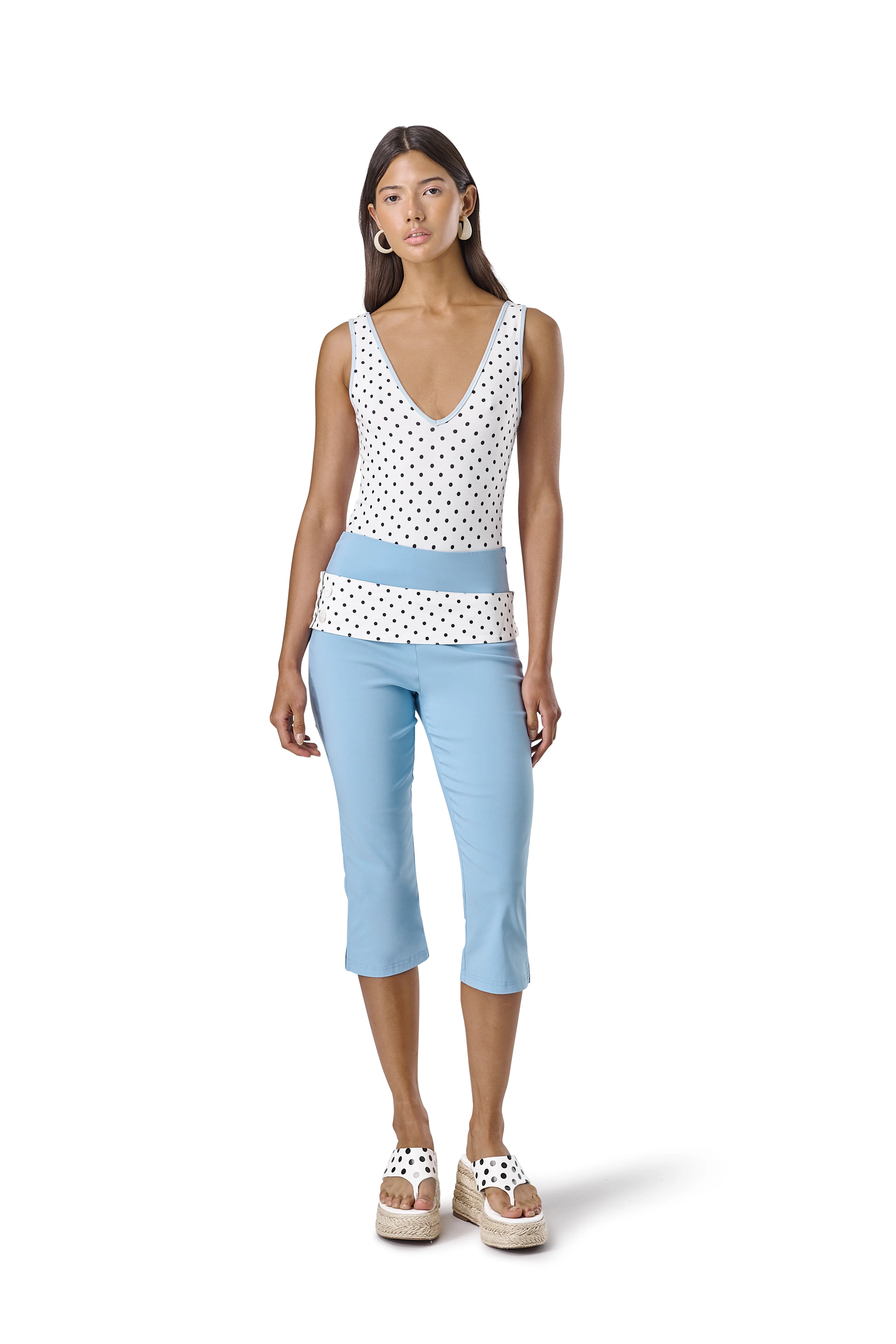 Darla Capri Pants in Powder Blue