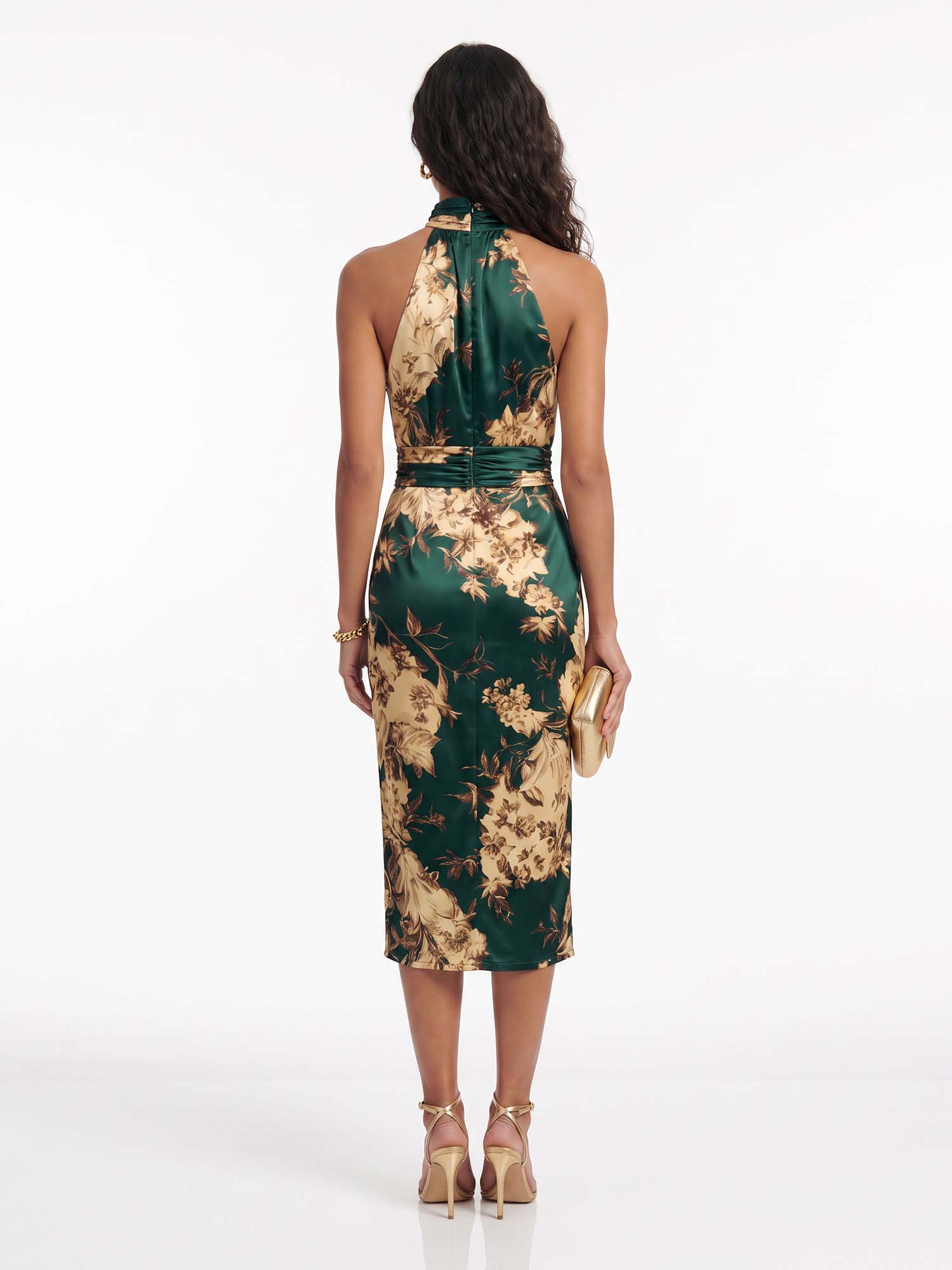 Bloom Halter Midi Dress