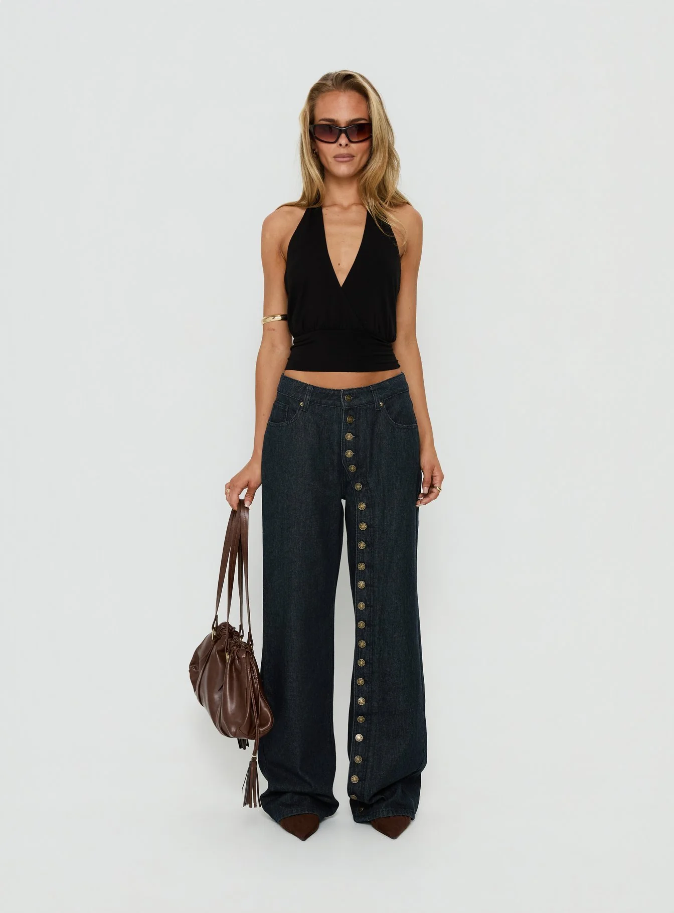 Penny Mid Rise Straight Leg Jeans Raw Denim