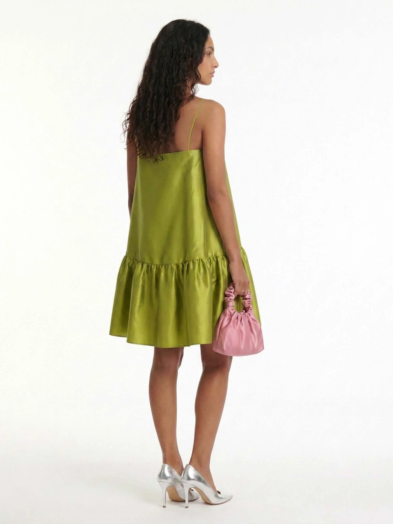 Lime Tiered Mini Dress