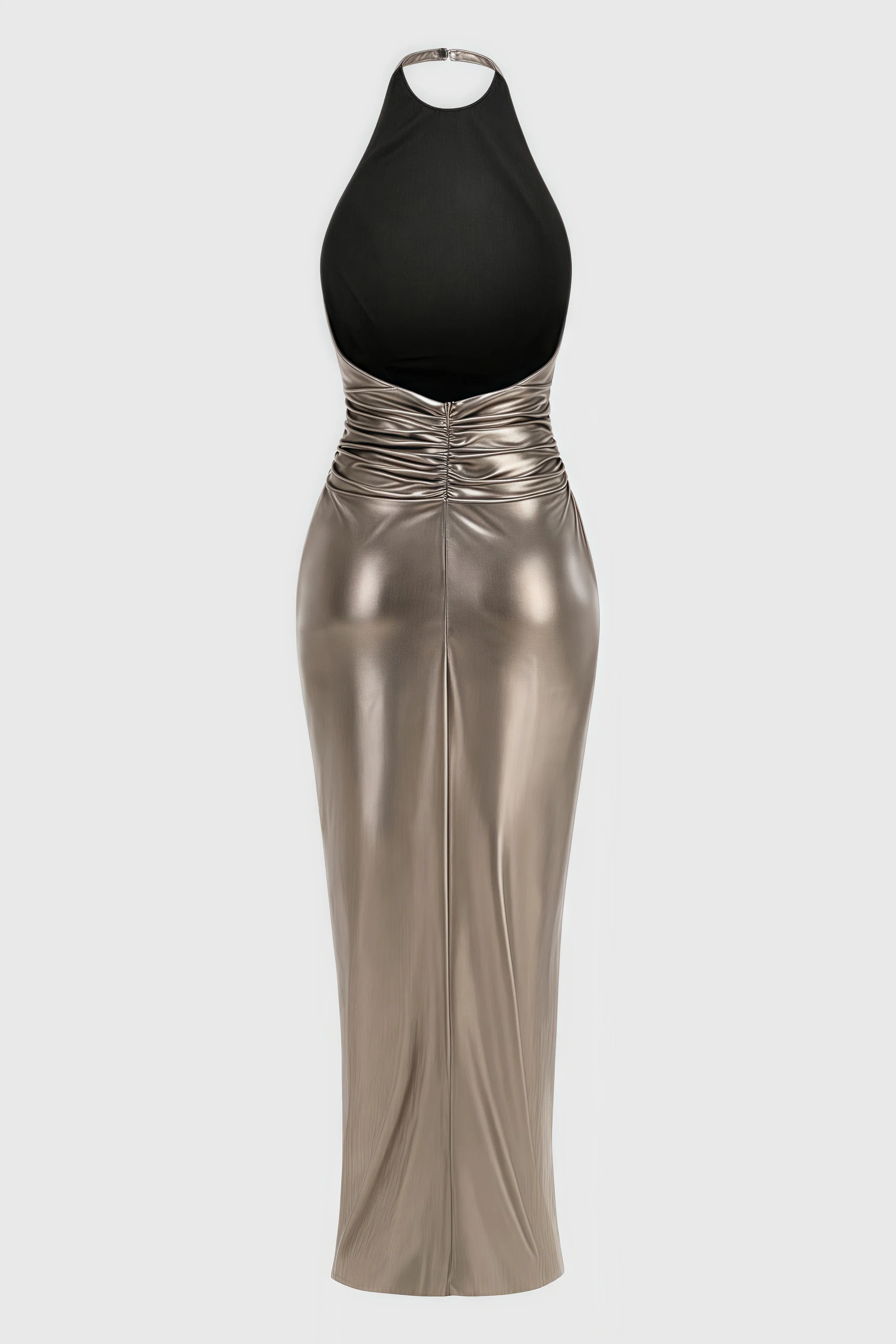 Irven Backless Twisted Split Maxi Dress