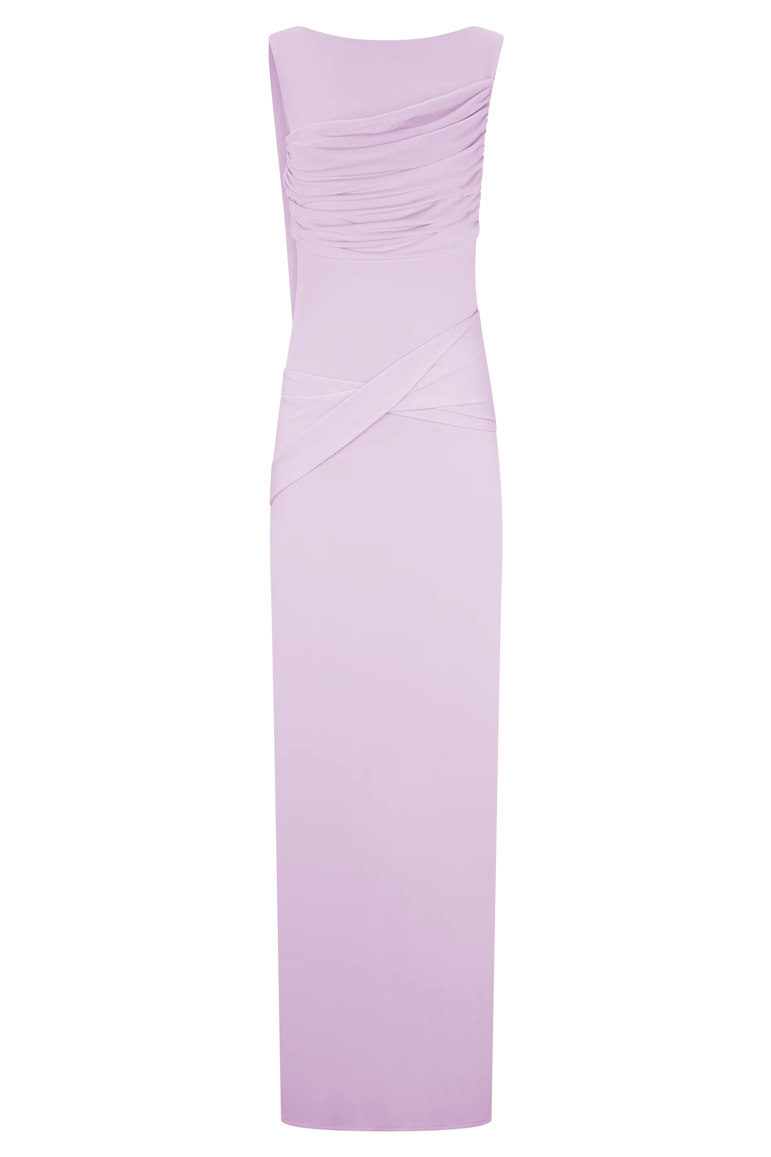 Henley Slinky Drape Maxi Dress - Baby Pink