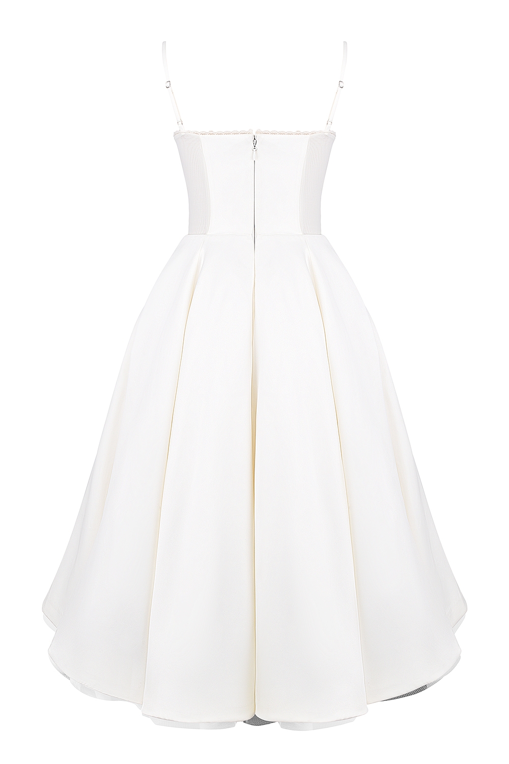 white tulle midi dress