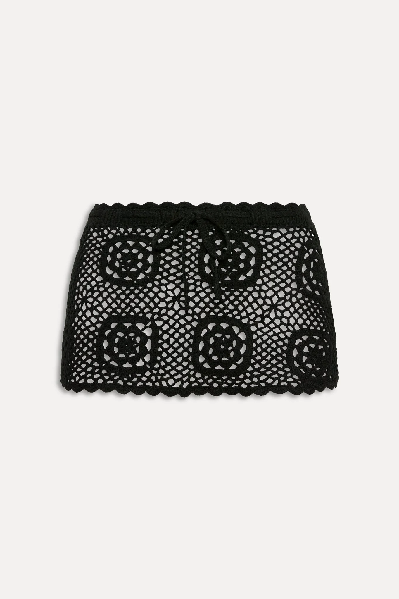 Arlo Crochet Mini Skirt - Black